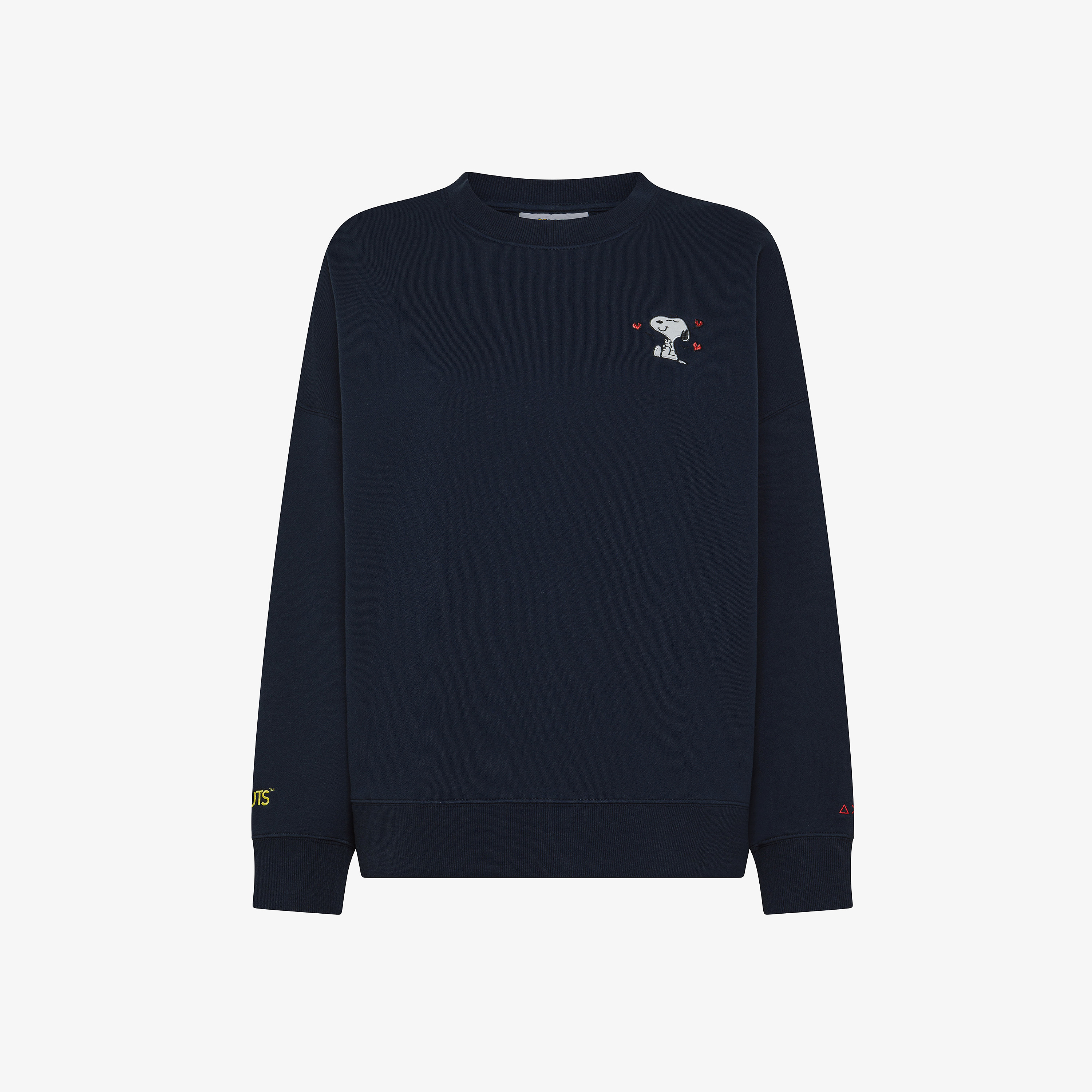 Felpa girocollo Peanuts in misto cotone navy blue