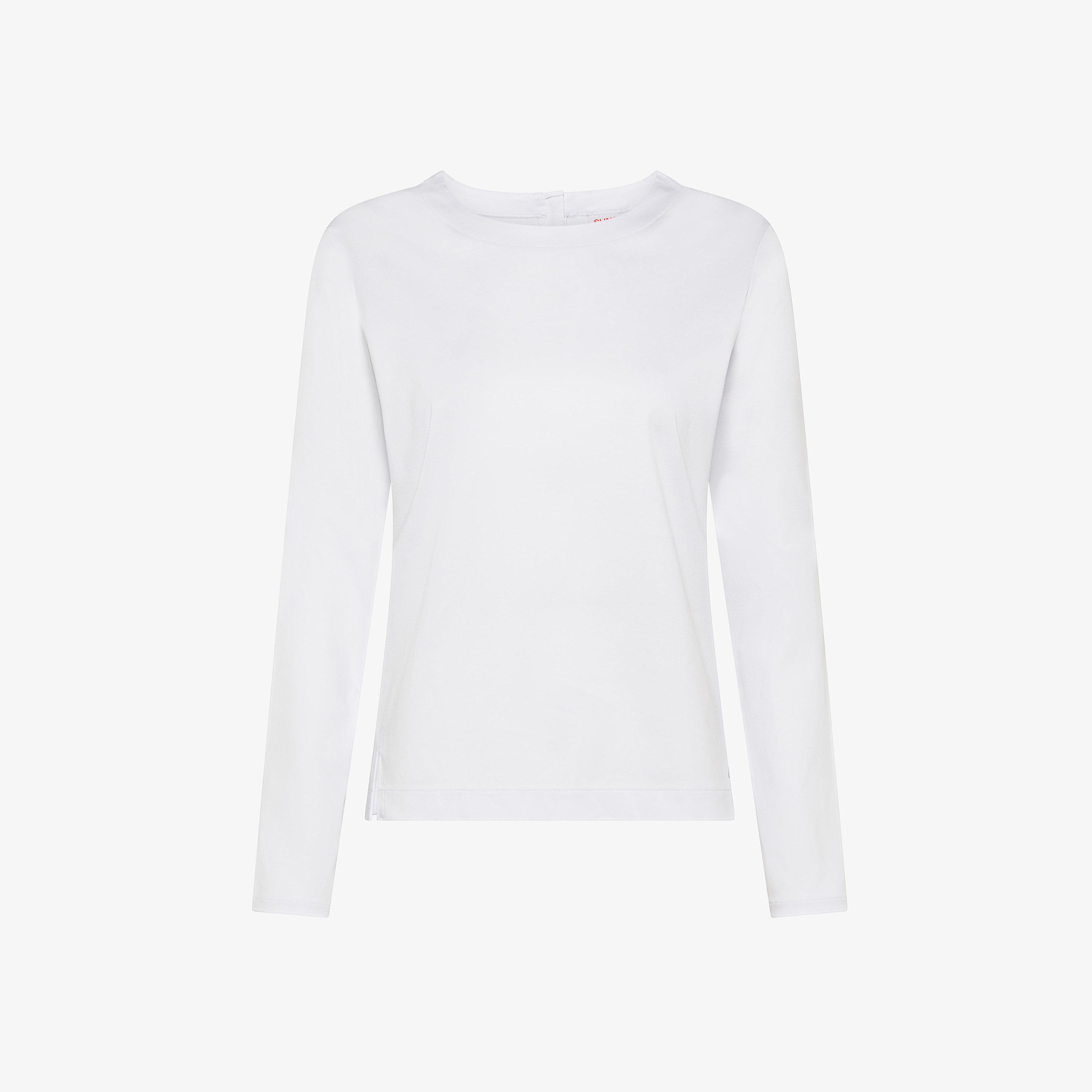 White cotton t-shirt with zip