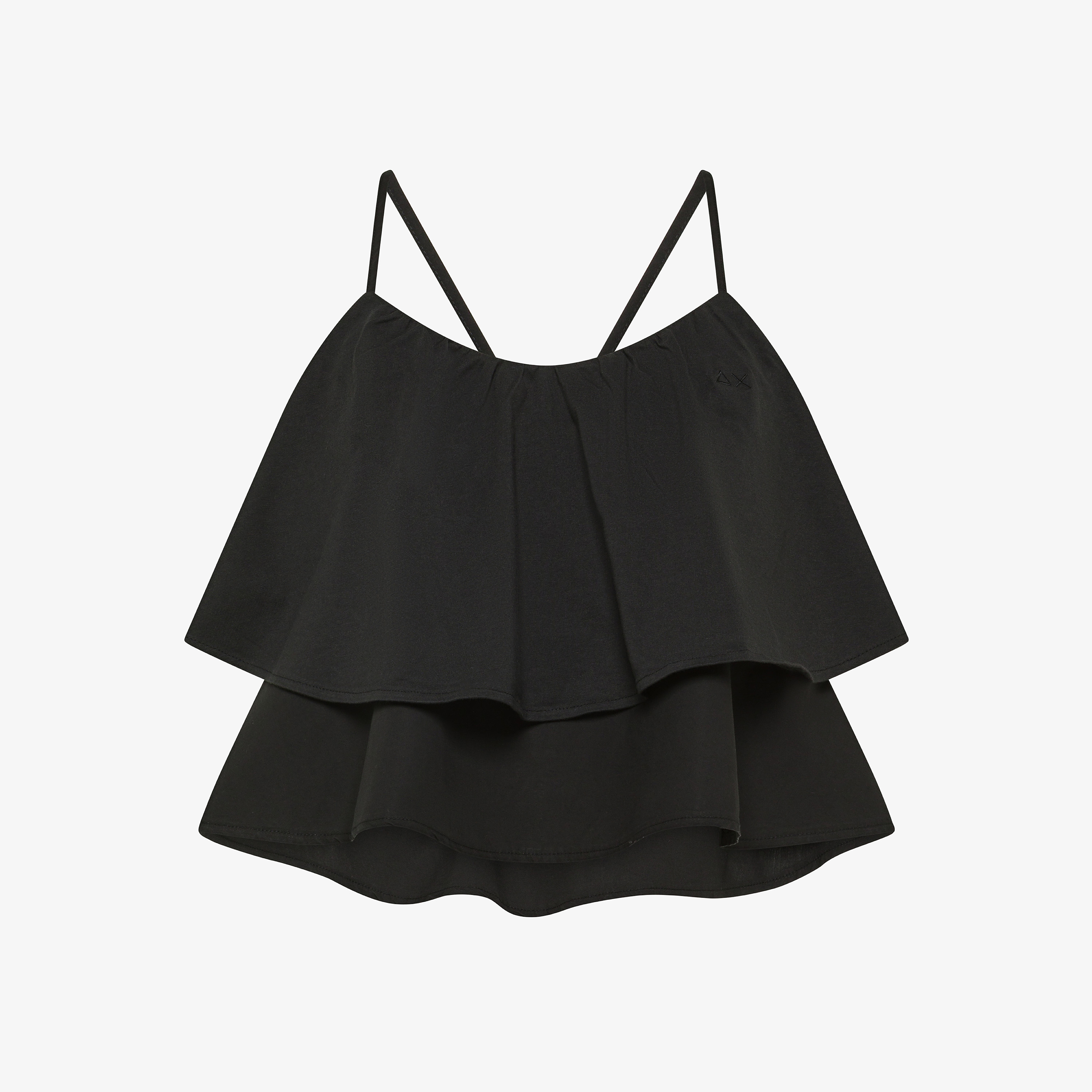 Top in cotone nero