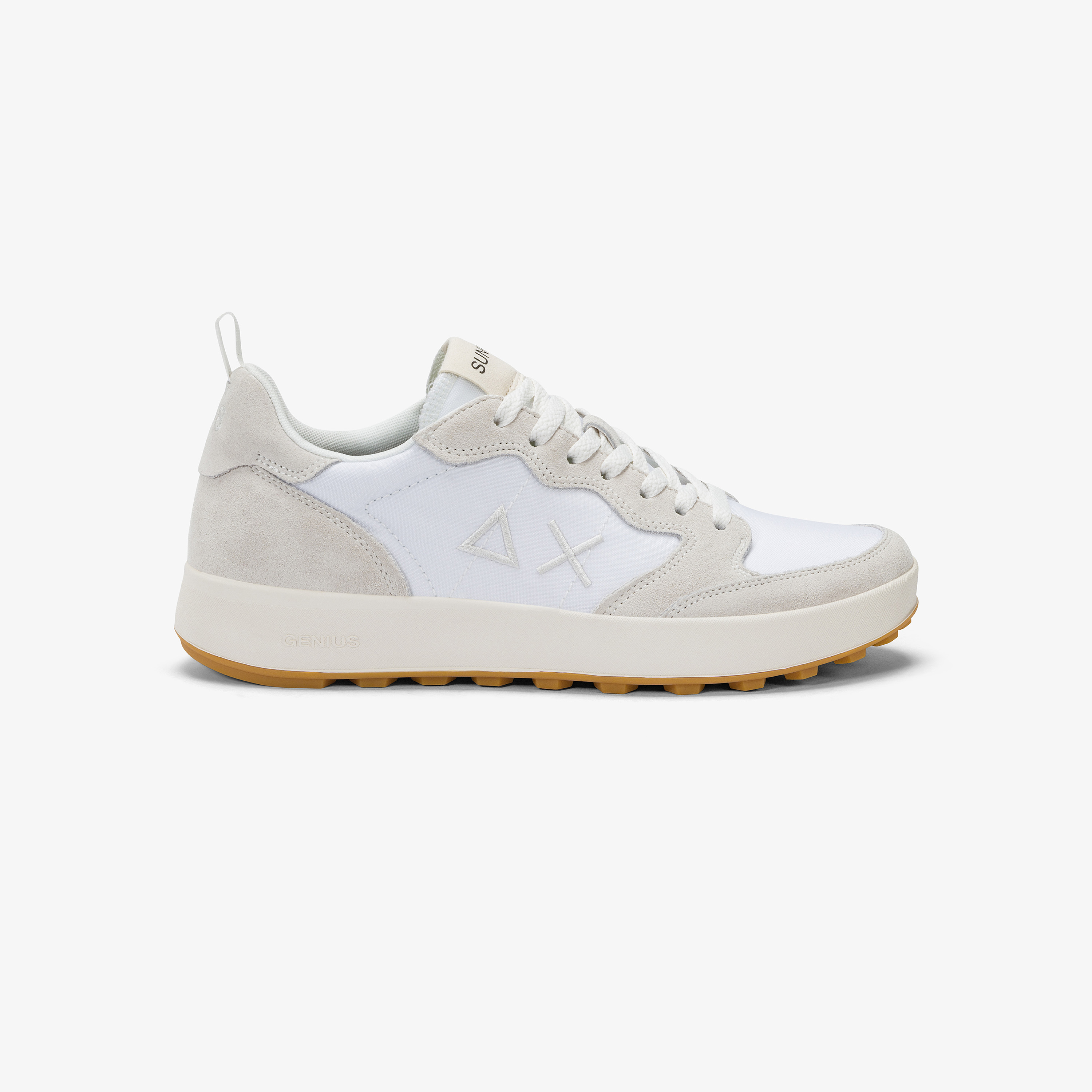 Sneaker Genius in nylon e suede bianco