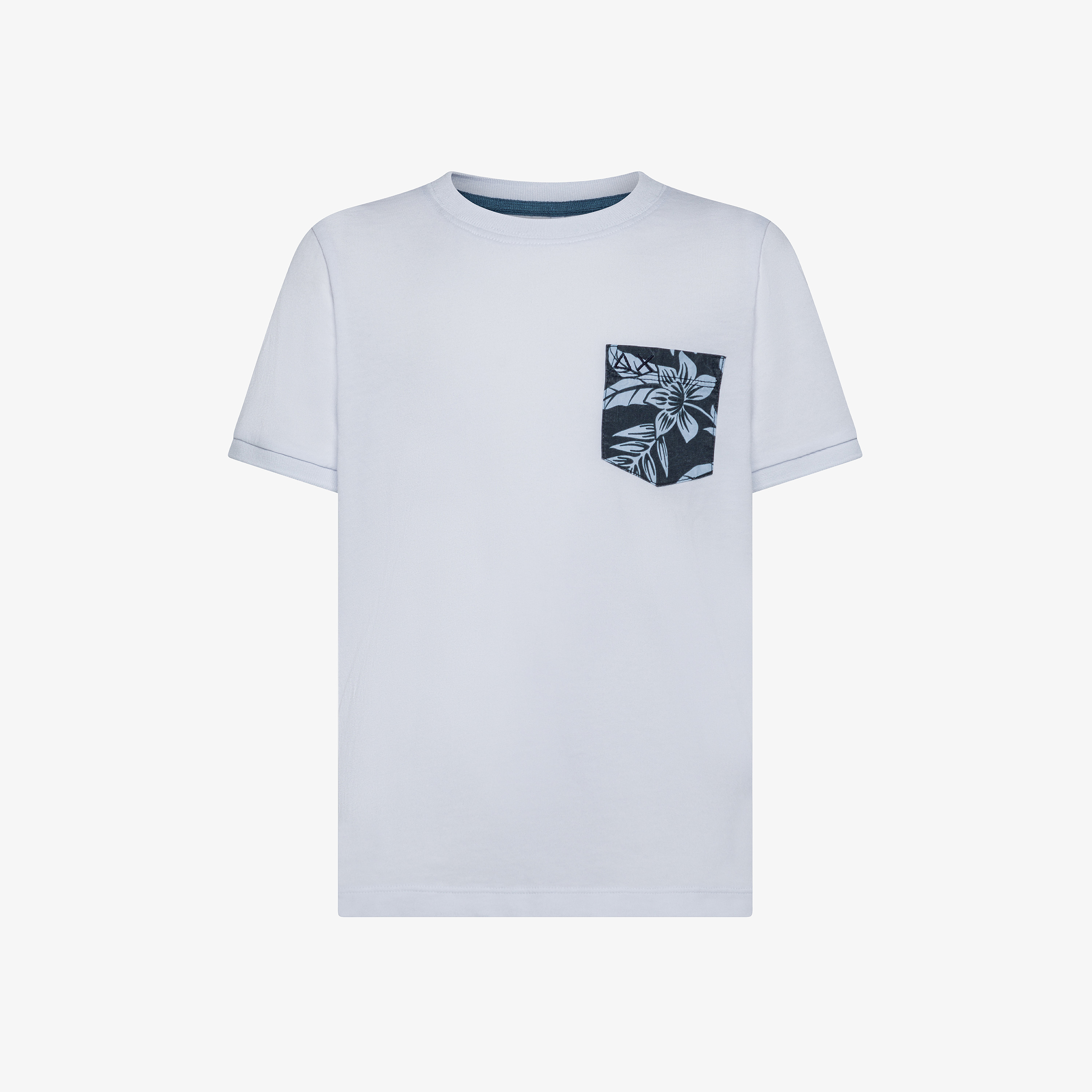 White T-shirt with floral print