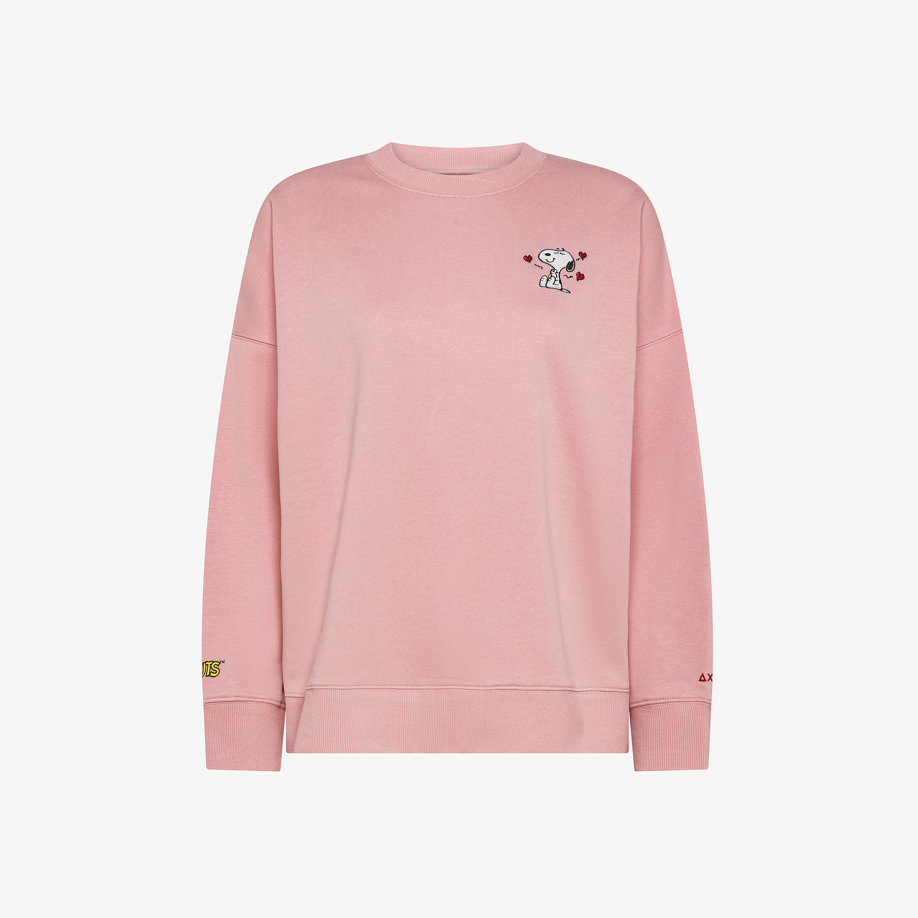 Dark pink Peanuts cotton blend crew-neck sweatshirt