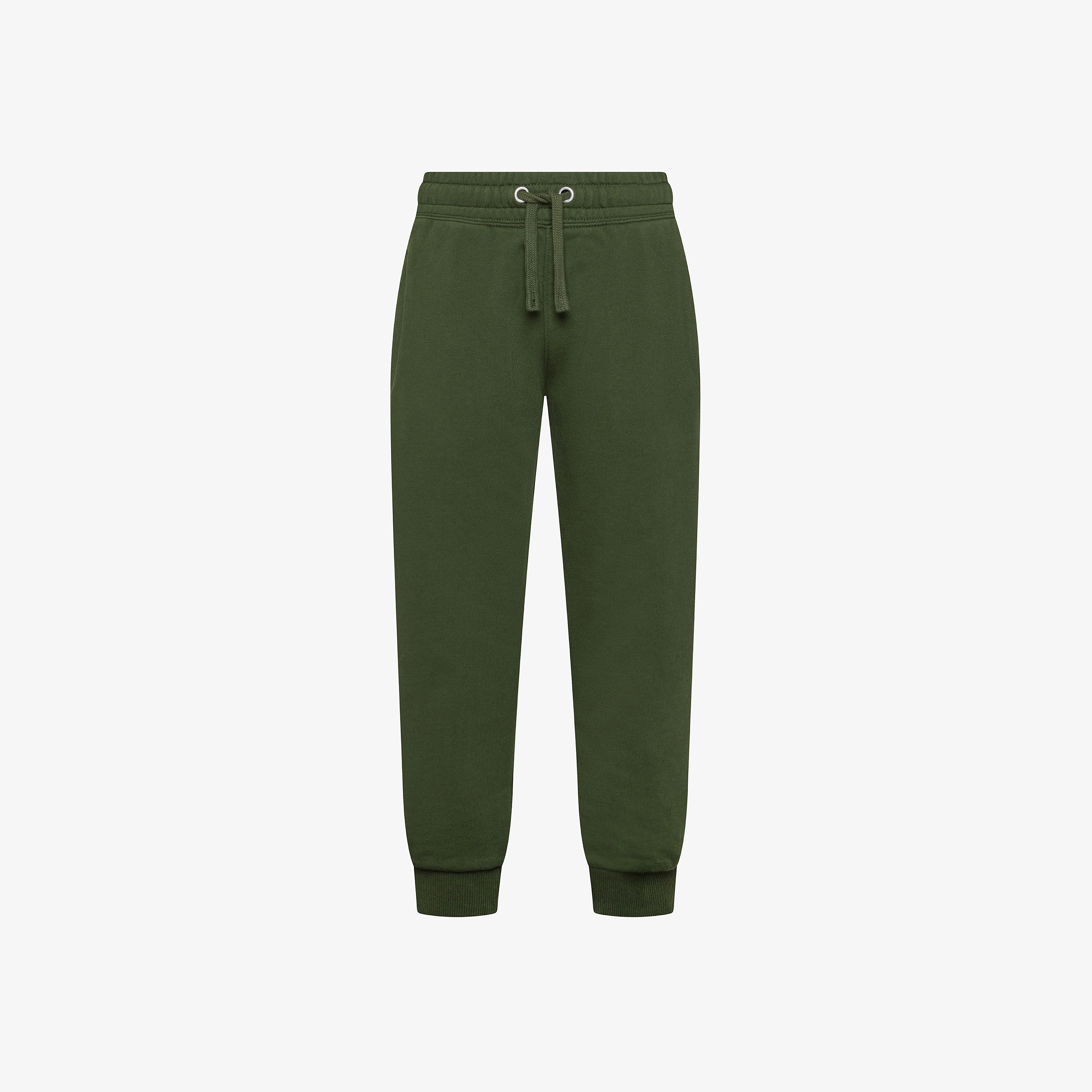 Dark green cotton fleece trousers
