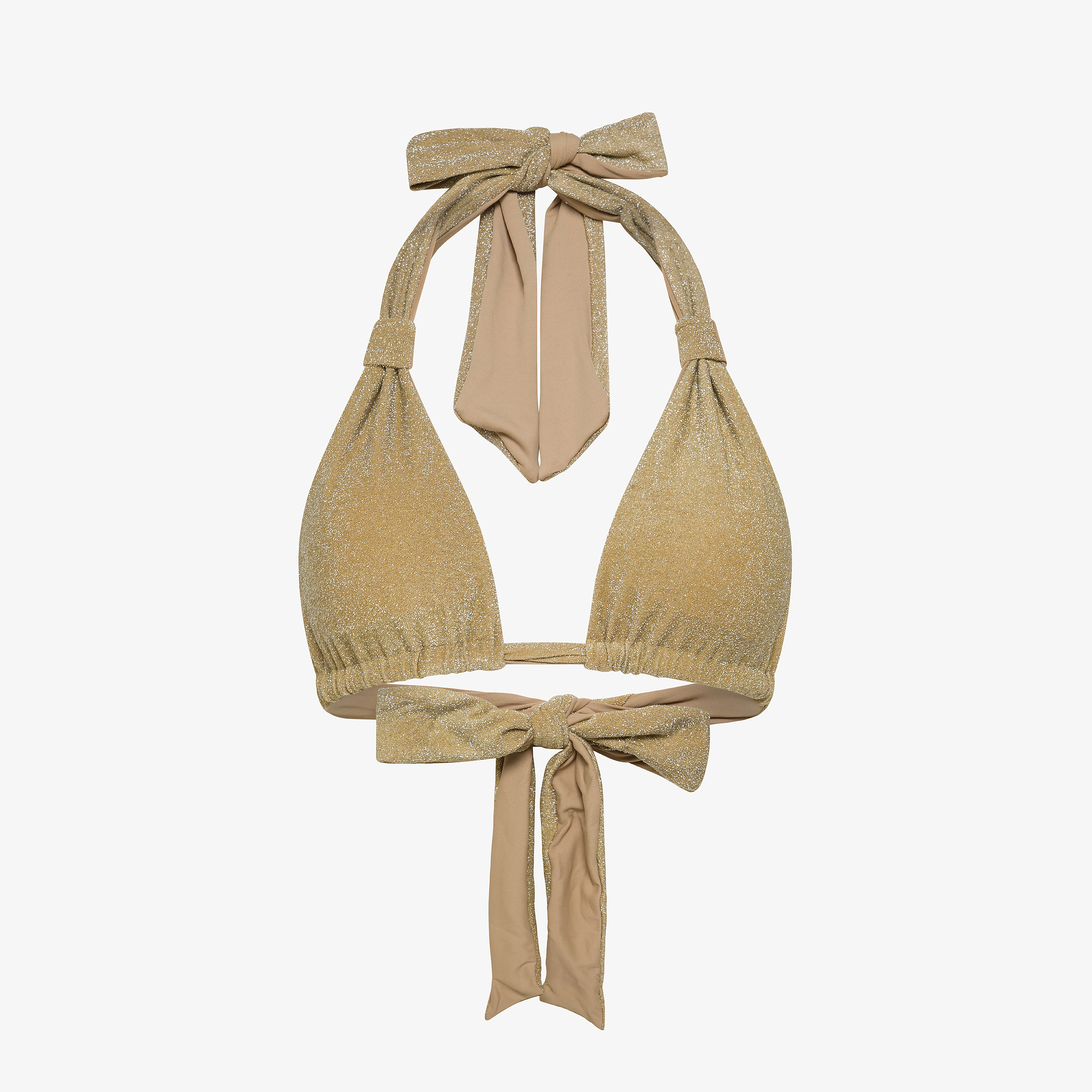 Gold lurex bikini top