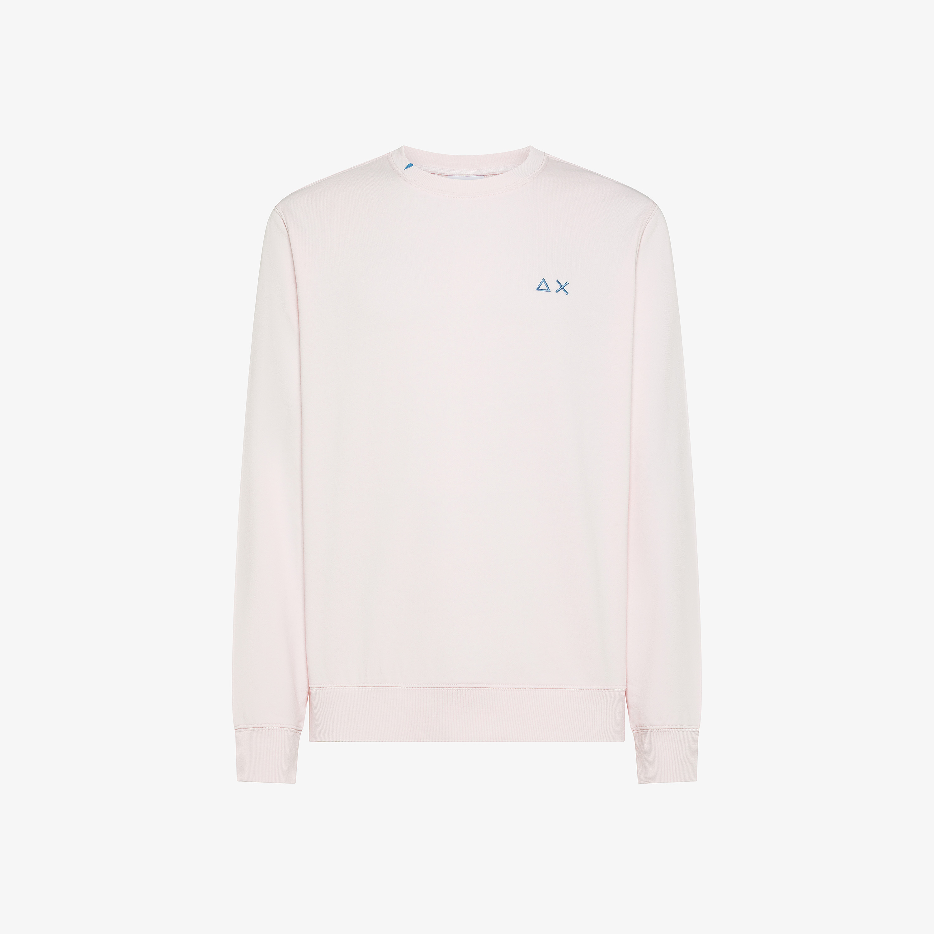 Felpa girocollo in cotone rosa