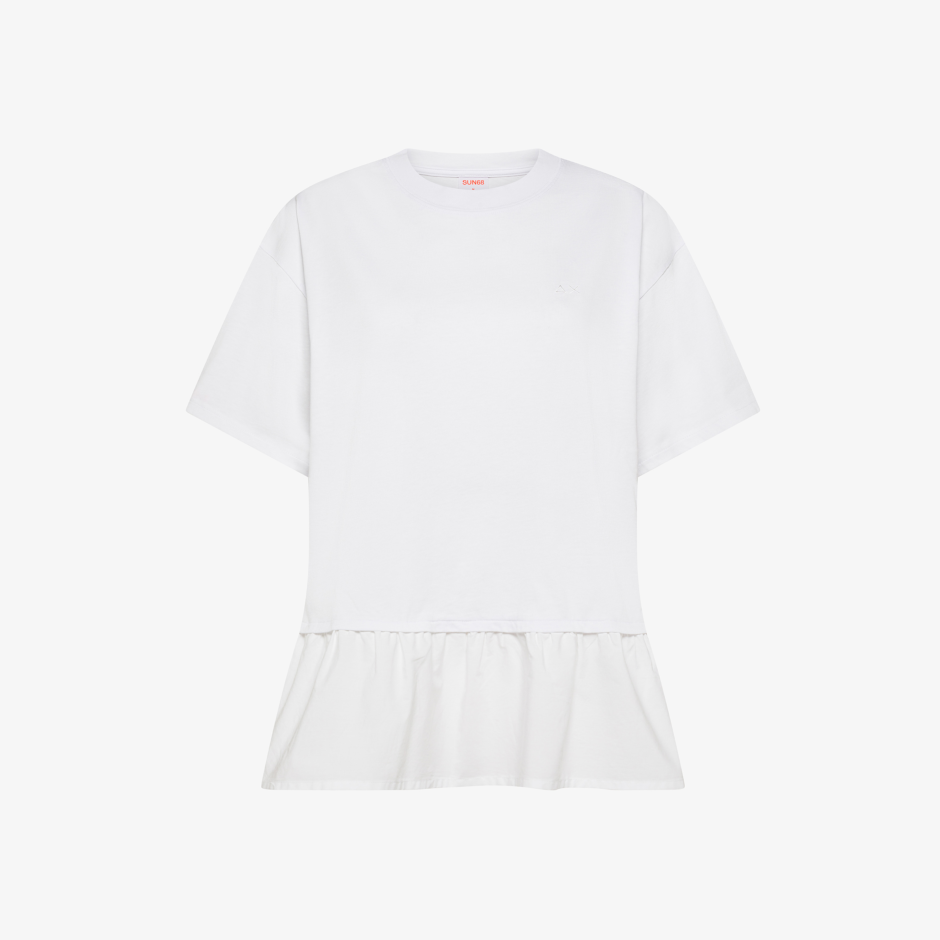 T-shirt mixed fabric s/s