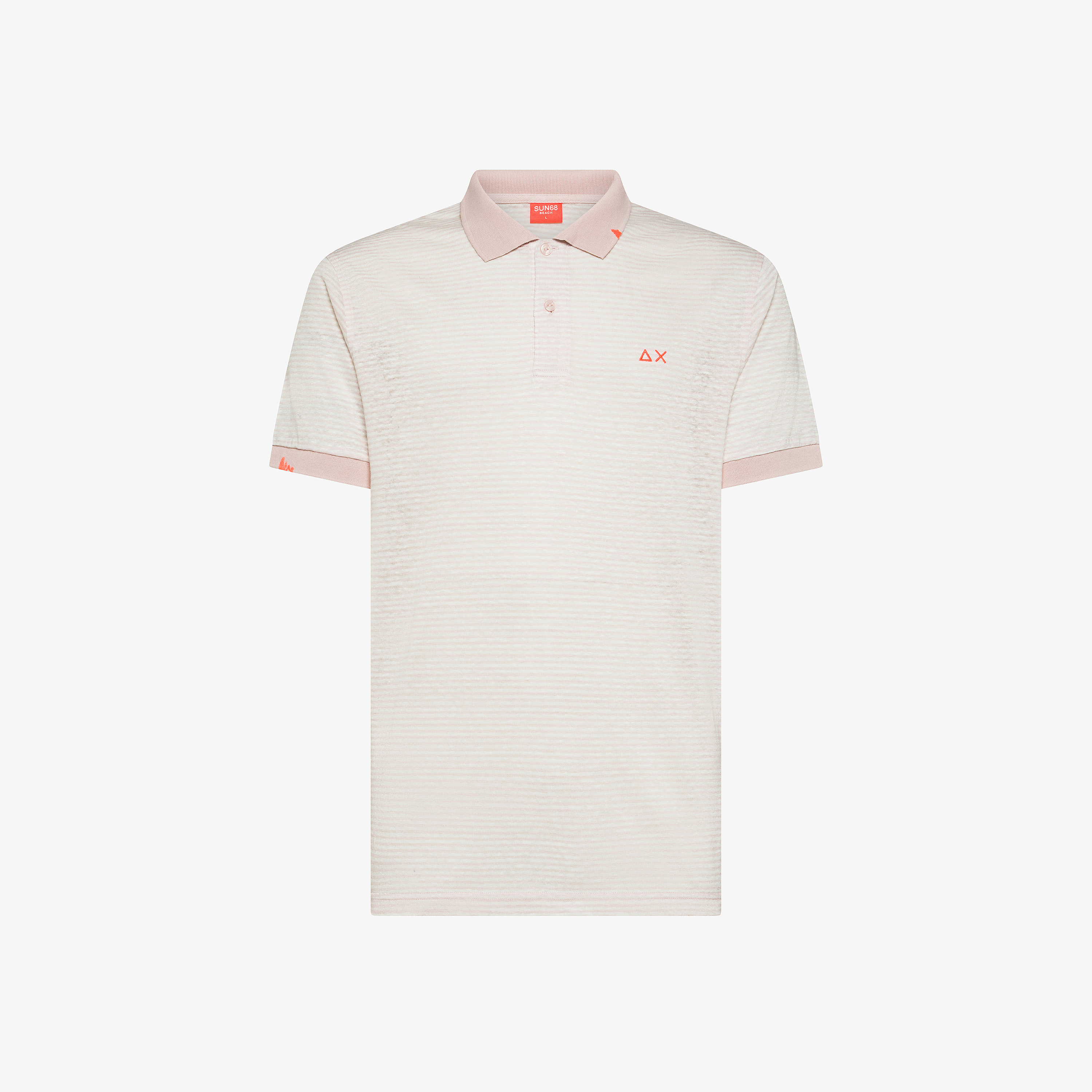 Polo jersey linen stripes beach s/s