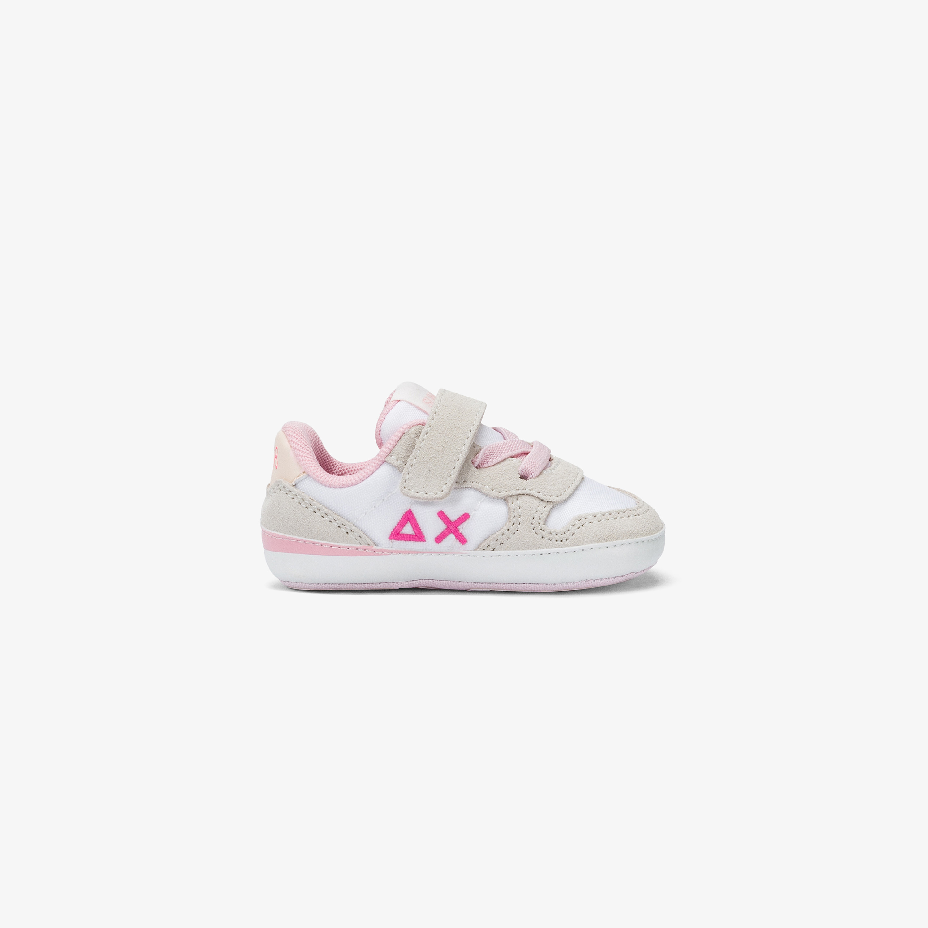 Girls’ Ally white suede and nylon sneaker