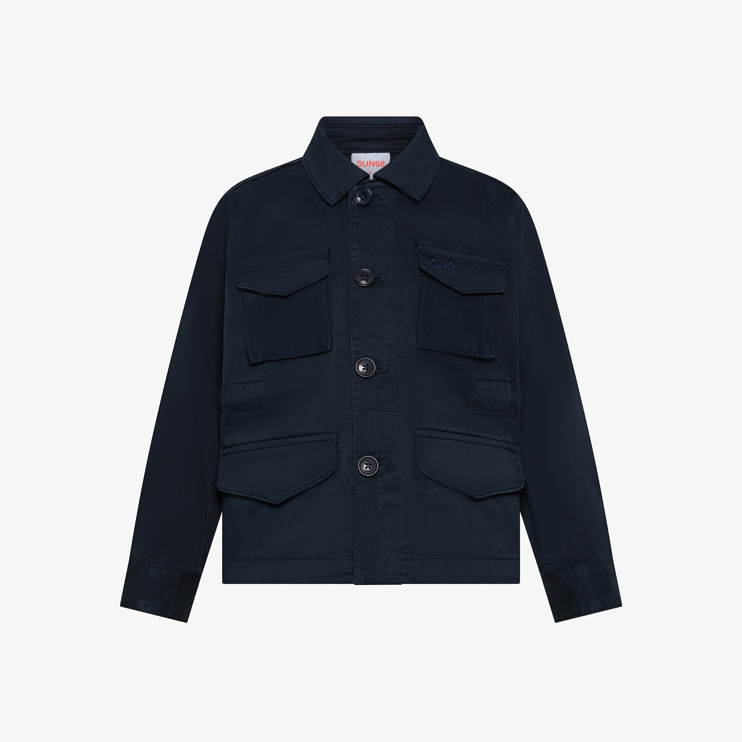 Giacca in gabardina di cotone blu navy