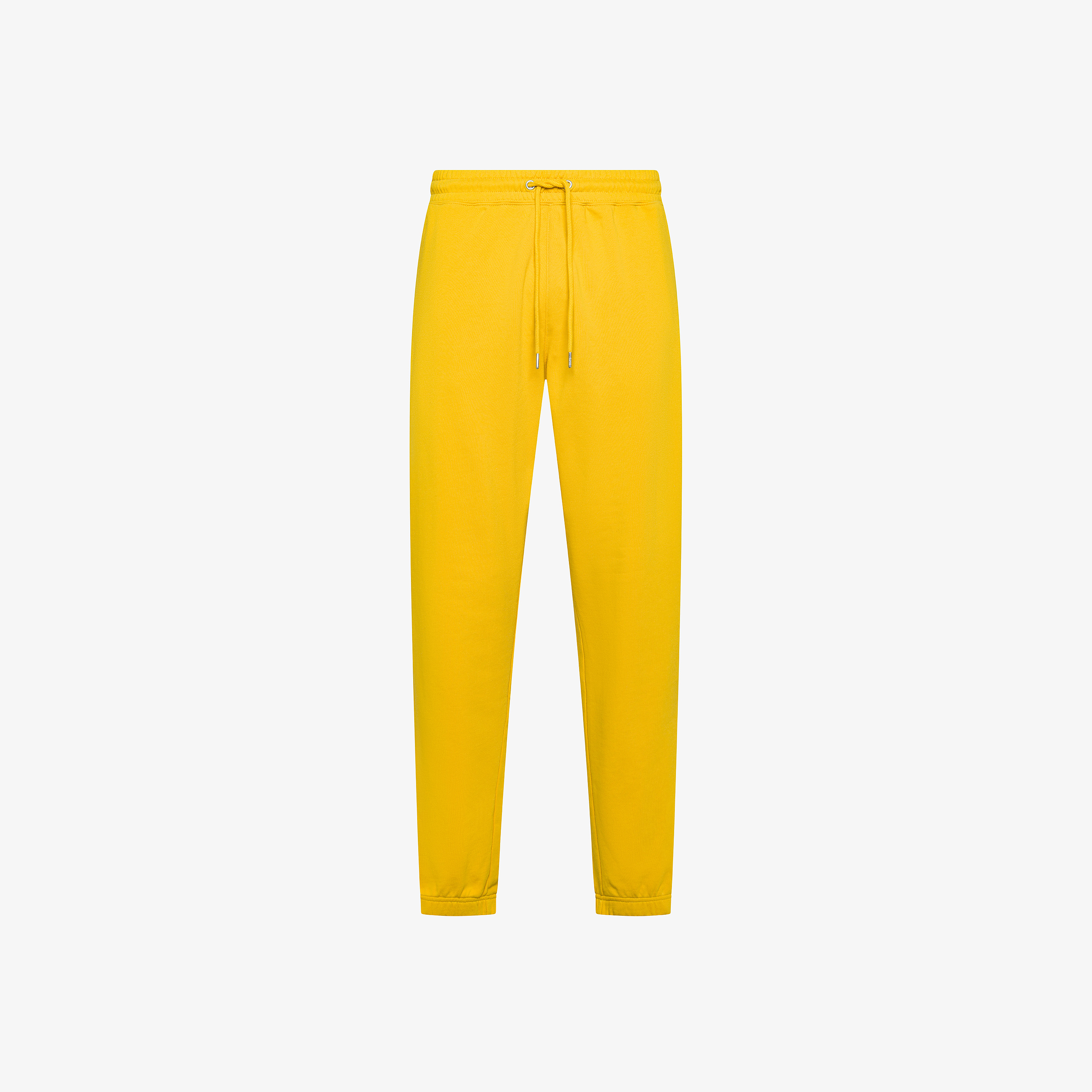 Yellow cotton fleece trousers