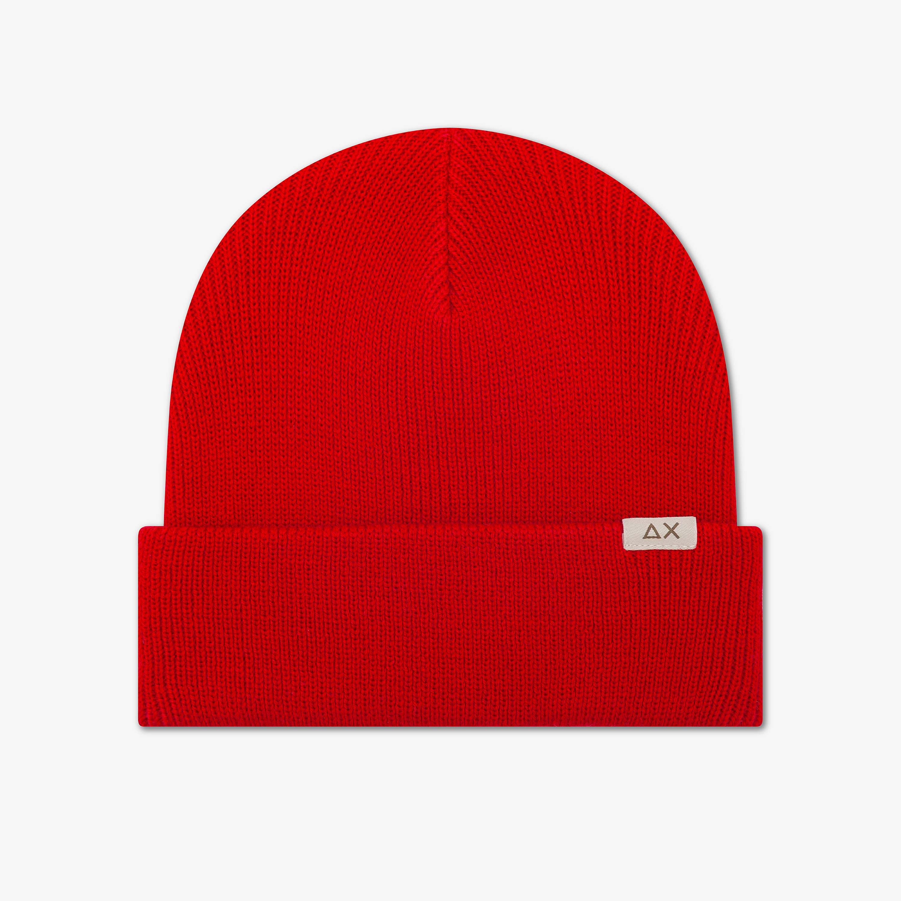 Berretto beanie in misto lana rosso fuoco
