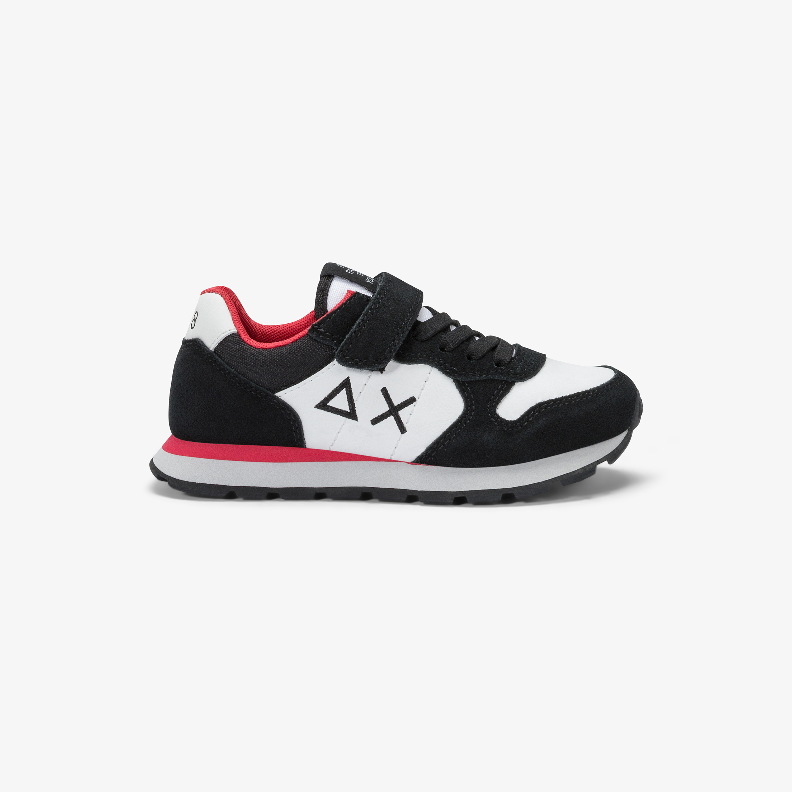 Sneaker Kid Boy's Tom Color con cinturino e lacci nero