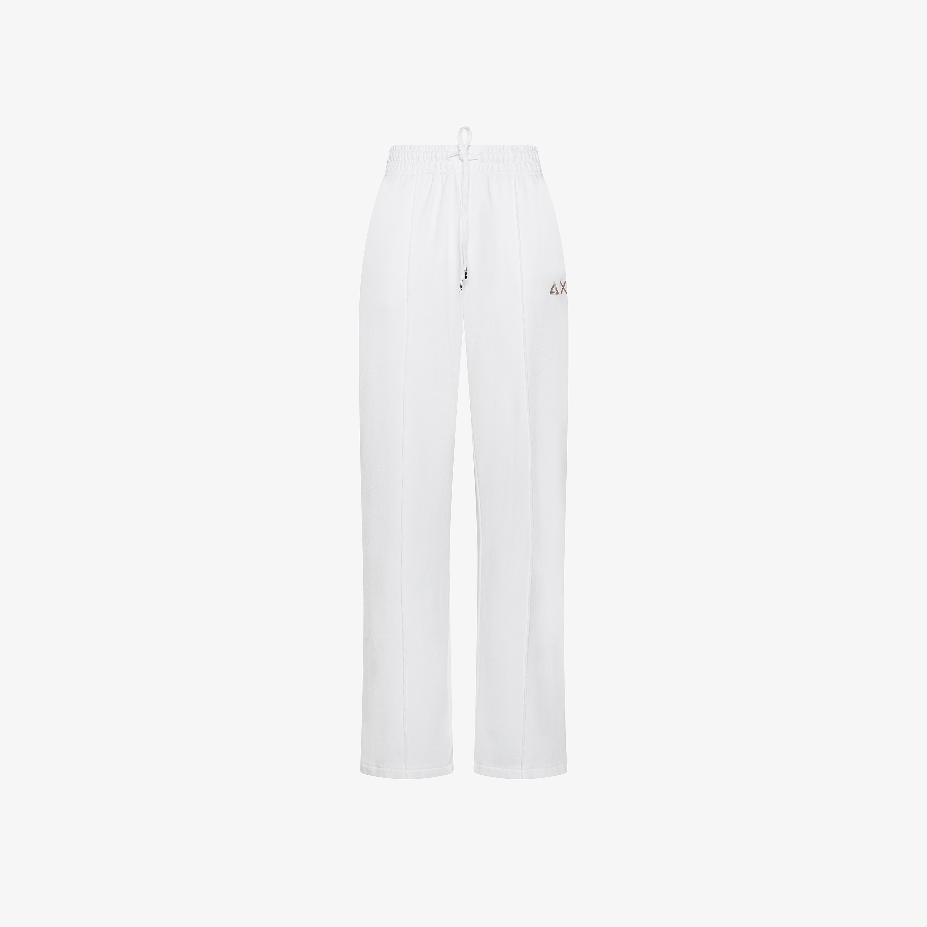 Off white cotton fleece trousers