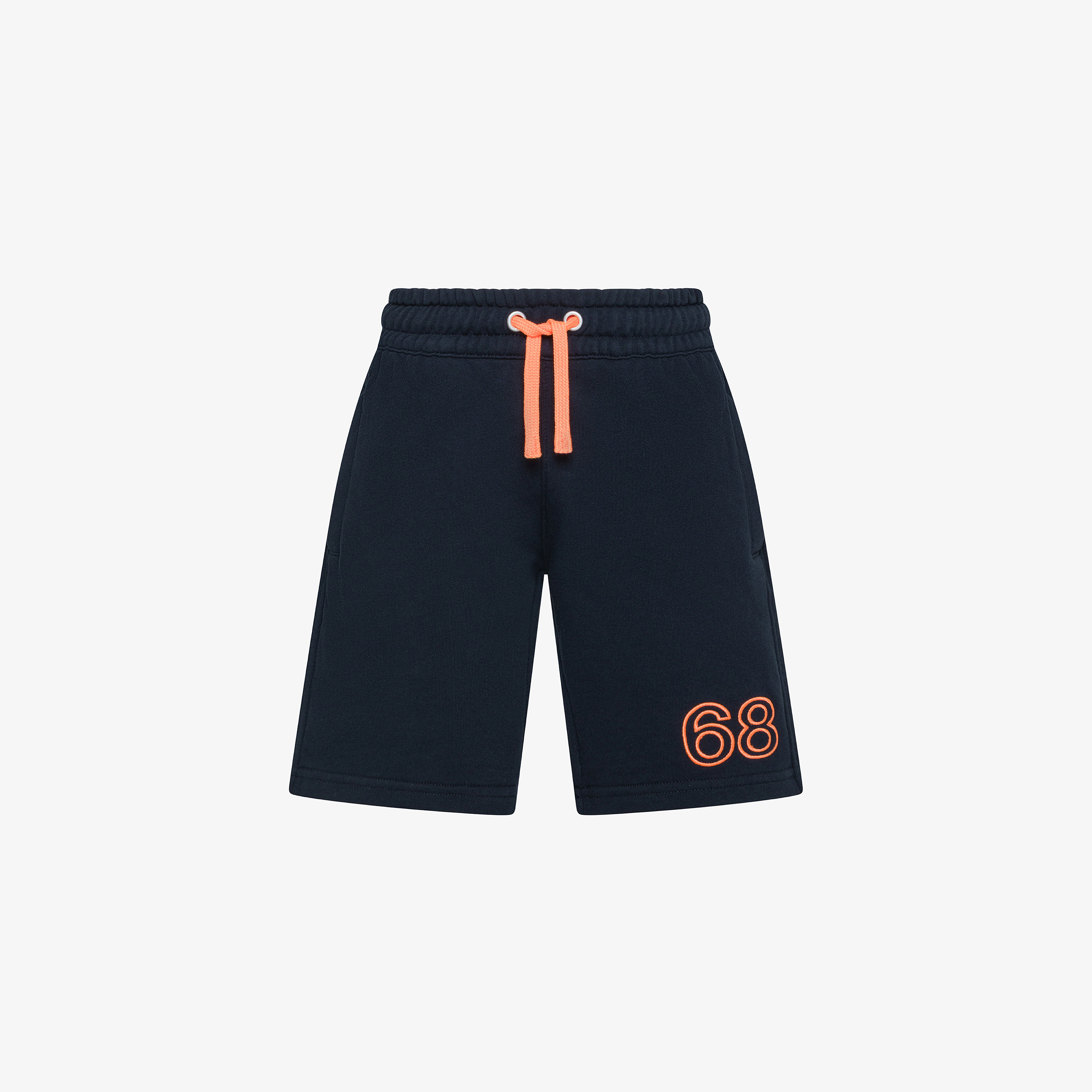 Bermuda in felpa di cotone blu navy