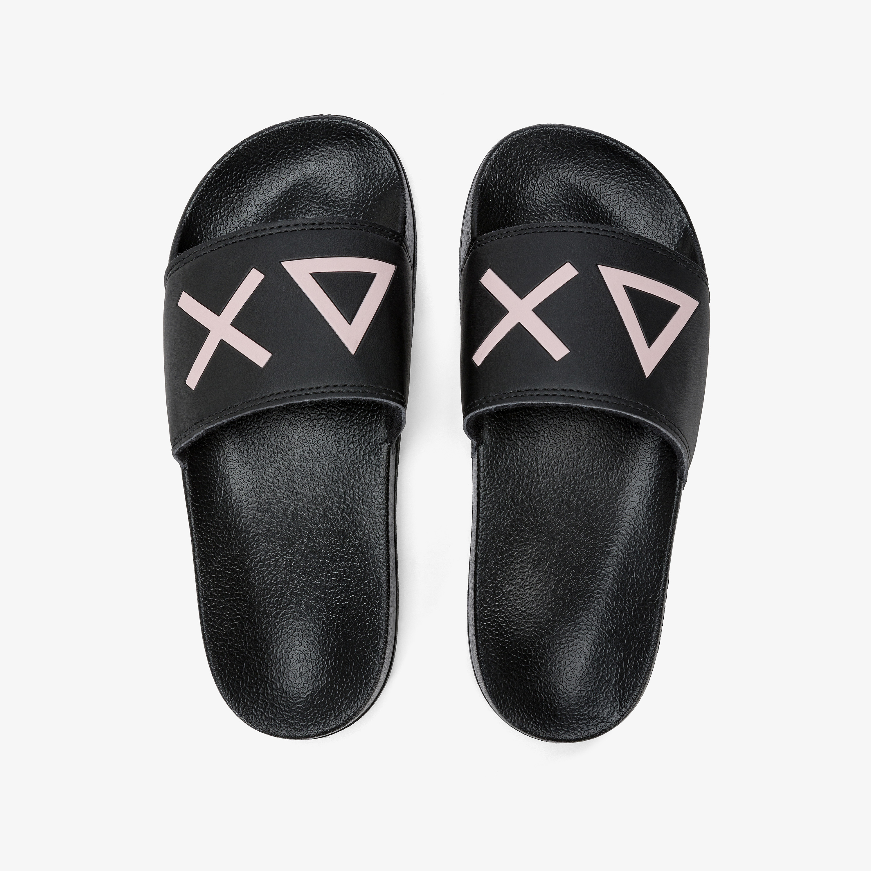 Sandali slide in PU nero