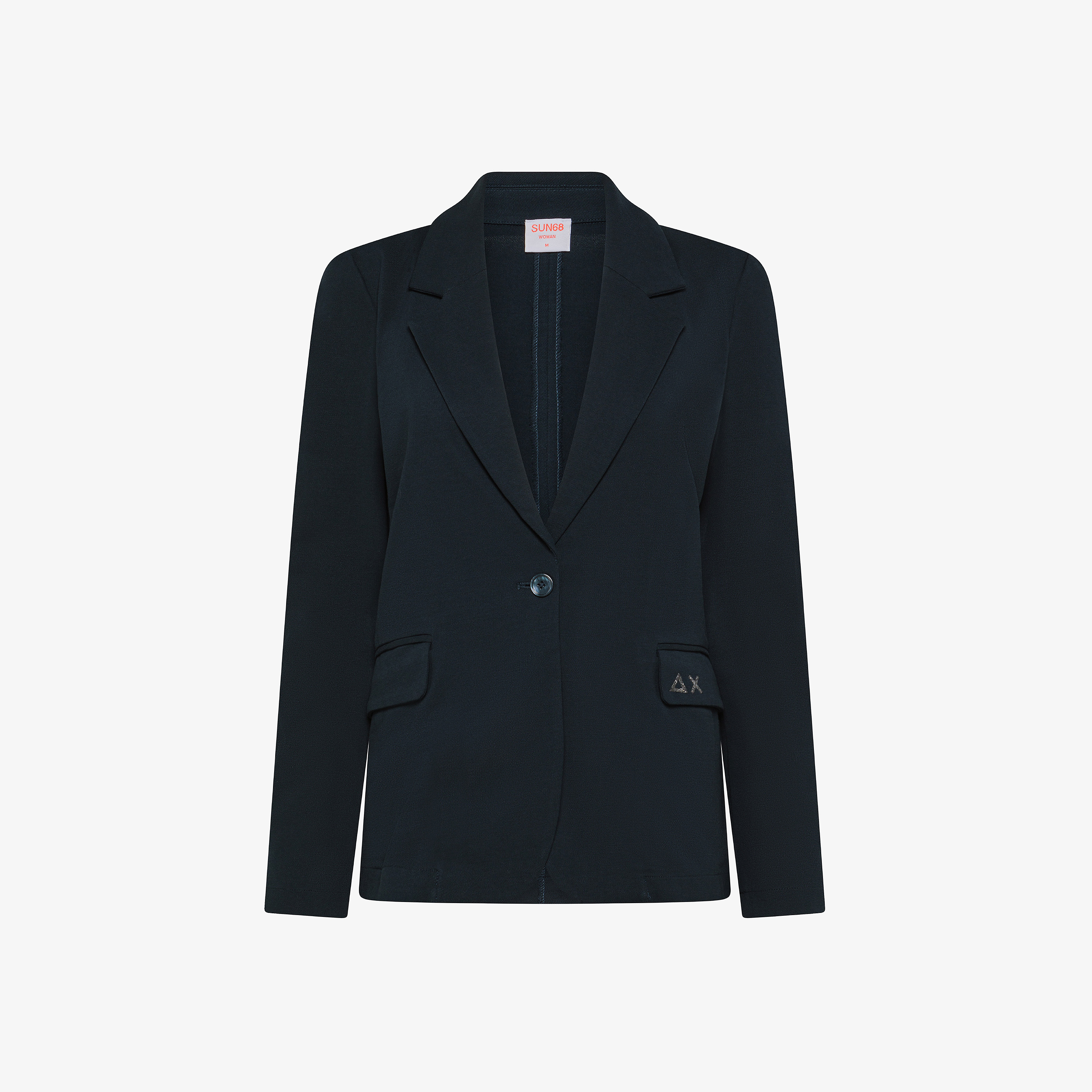 Blazer in felpa di cotone blu navy