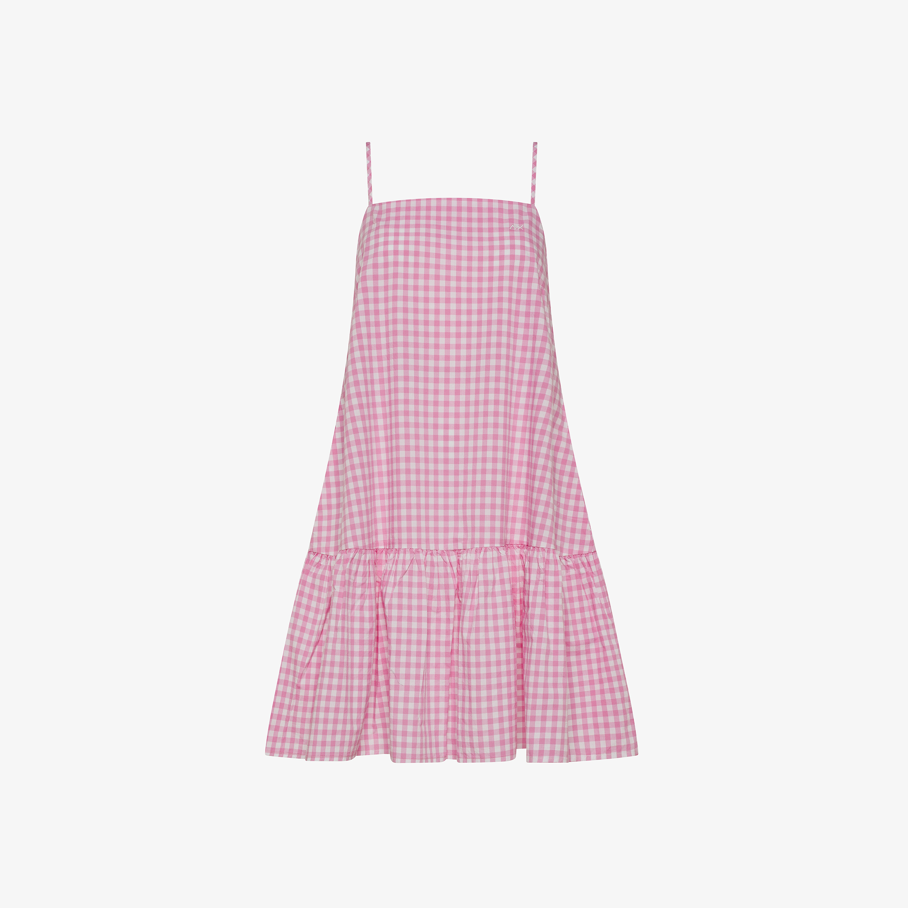 Fuchsia and white checked cotton dress Fuchsia and white checked cotton dress