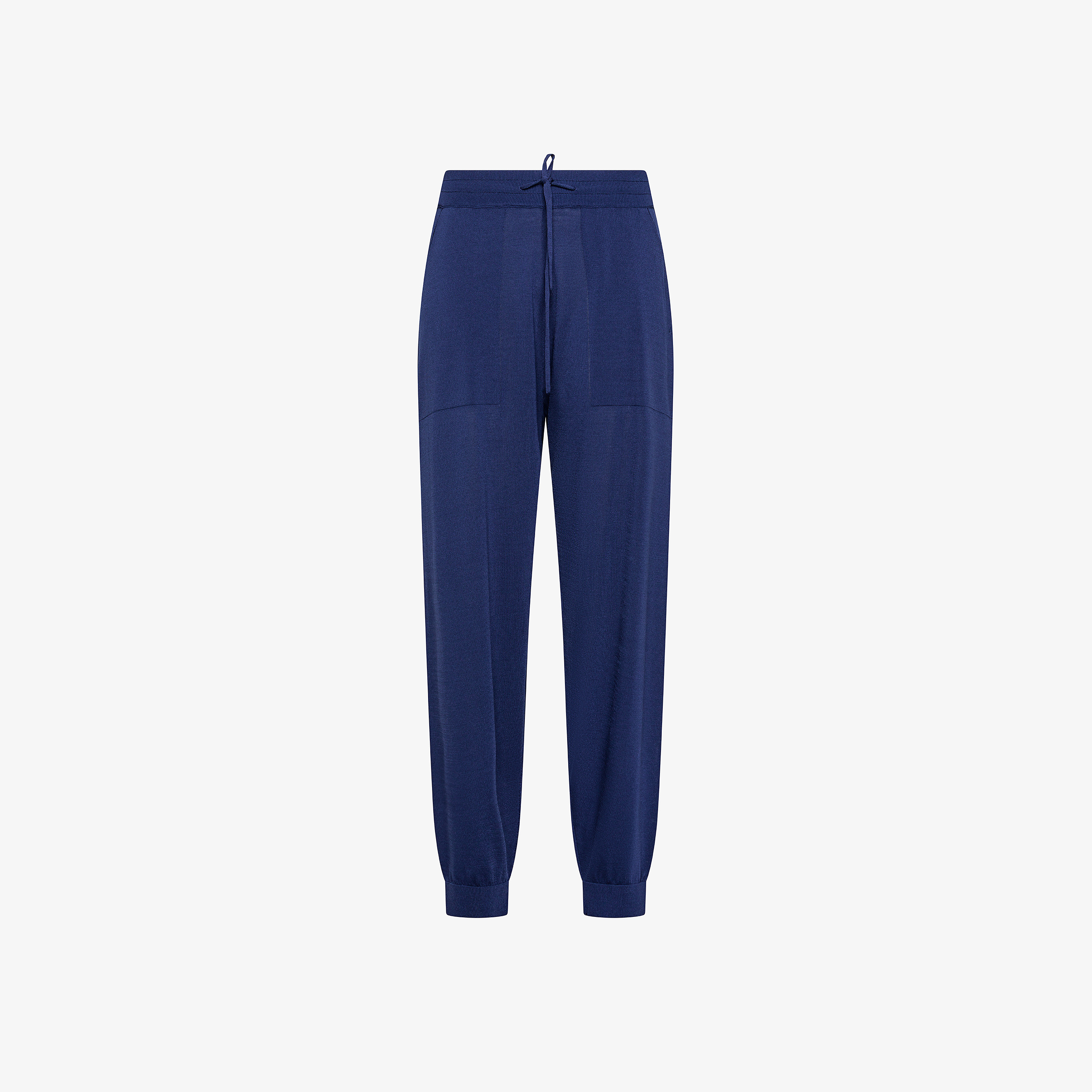 Navy blue knitted trousers