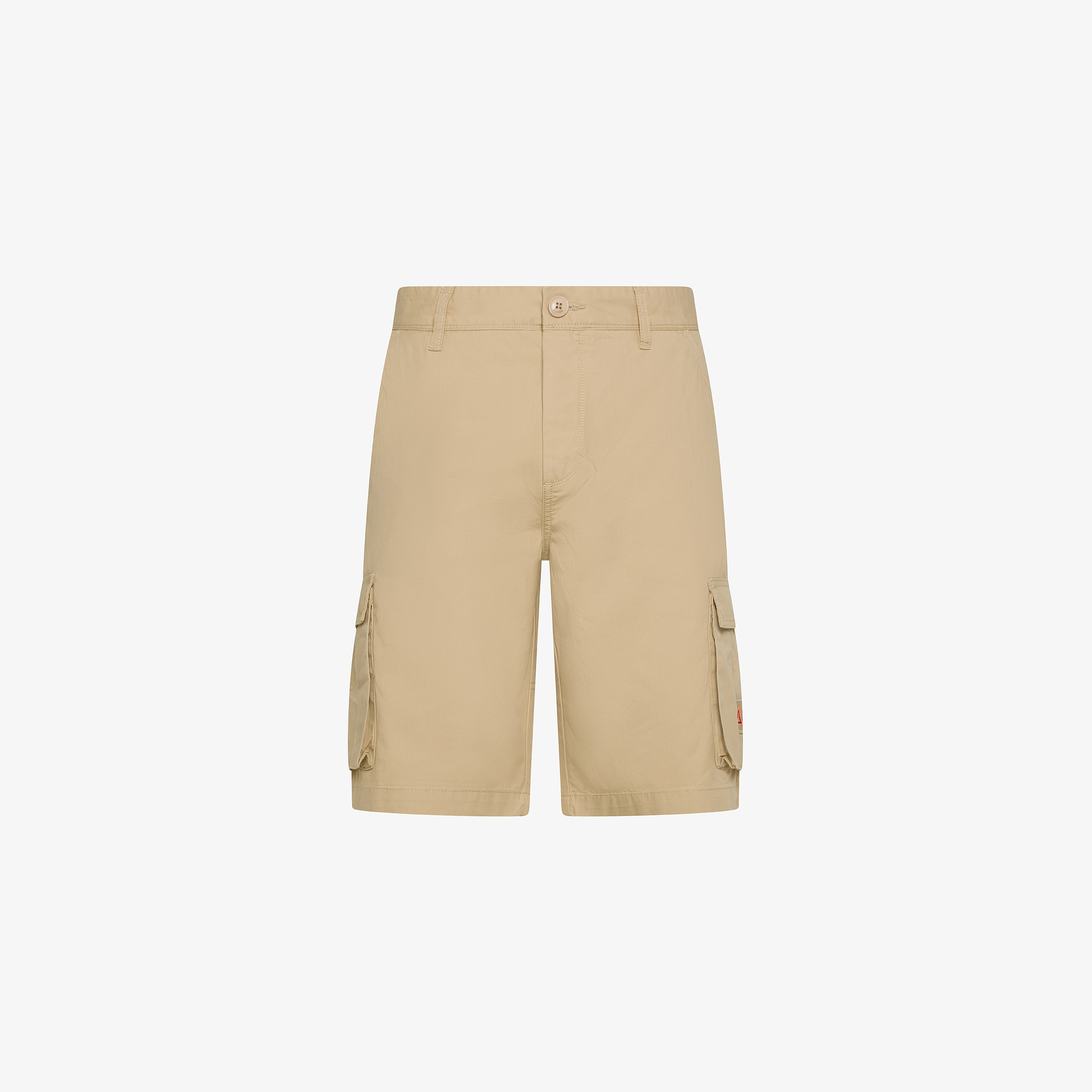 Bermuda cargo in cotone beige