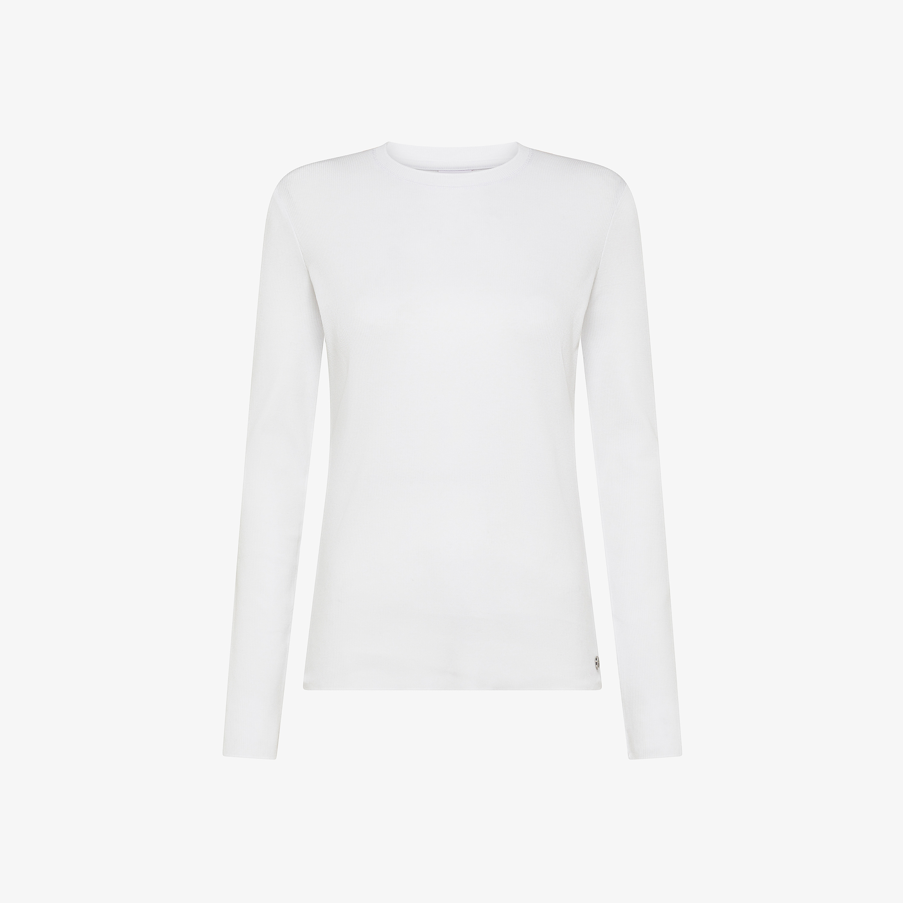 White ribbed cotton t-shirt