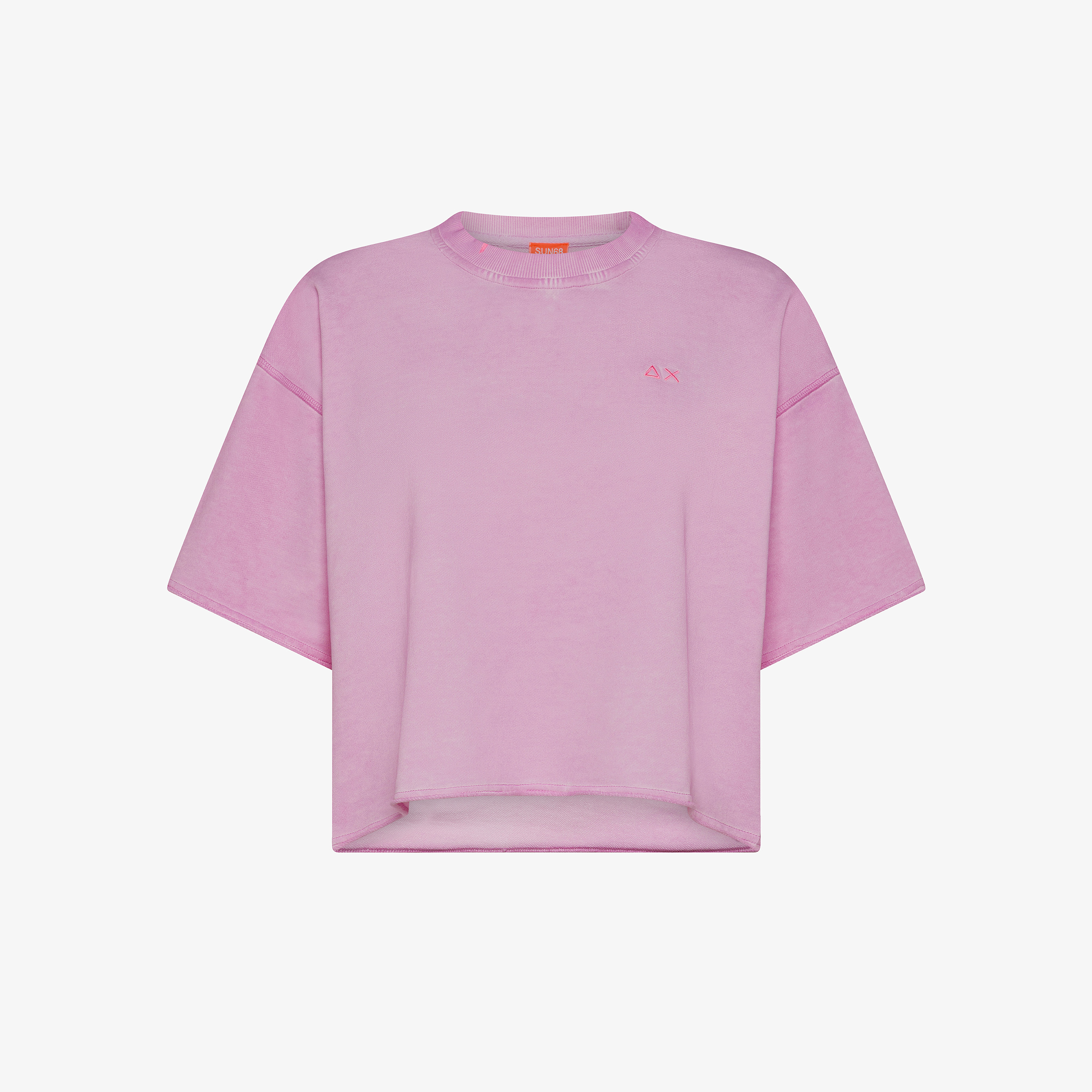 Geranium cropped fleece T-shirt