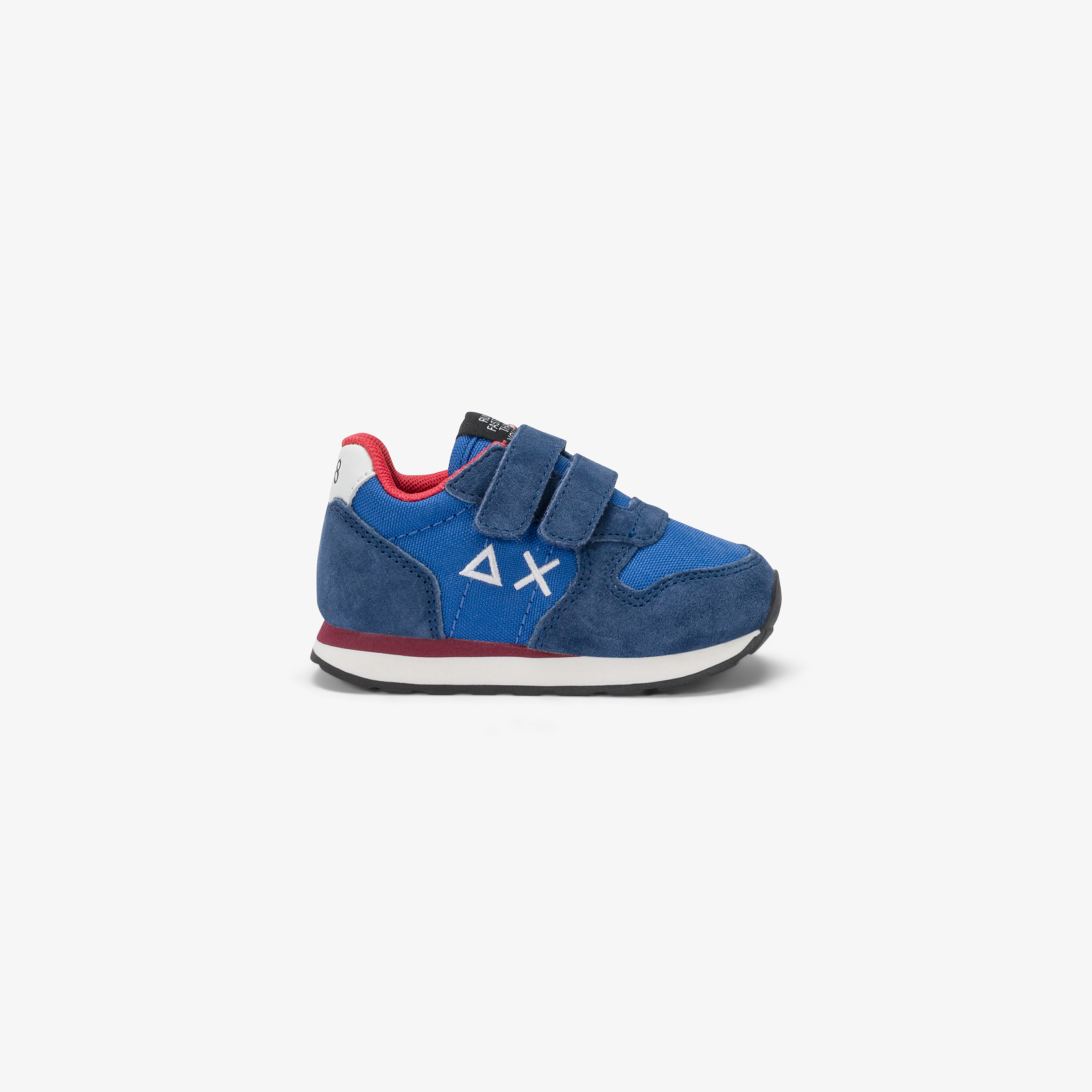 Sneaker First Step Boy's Tom Solid in nylon e suede con logo royal