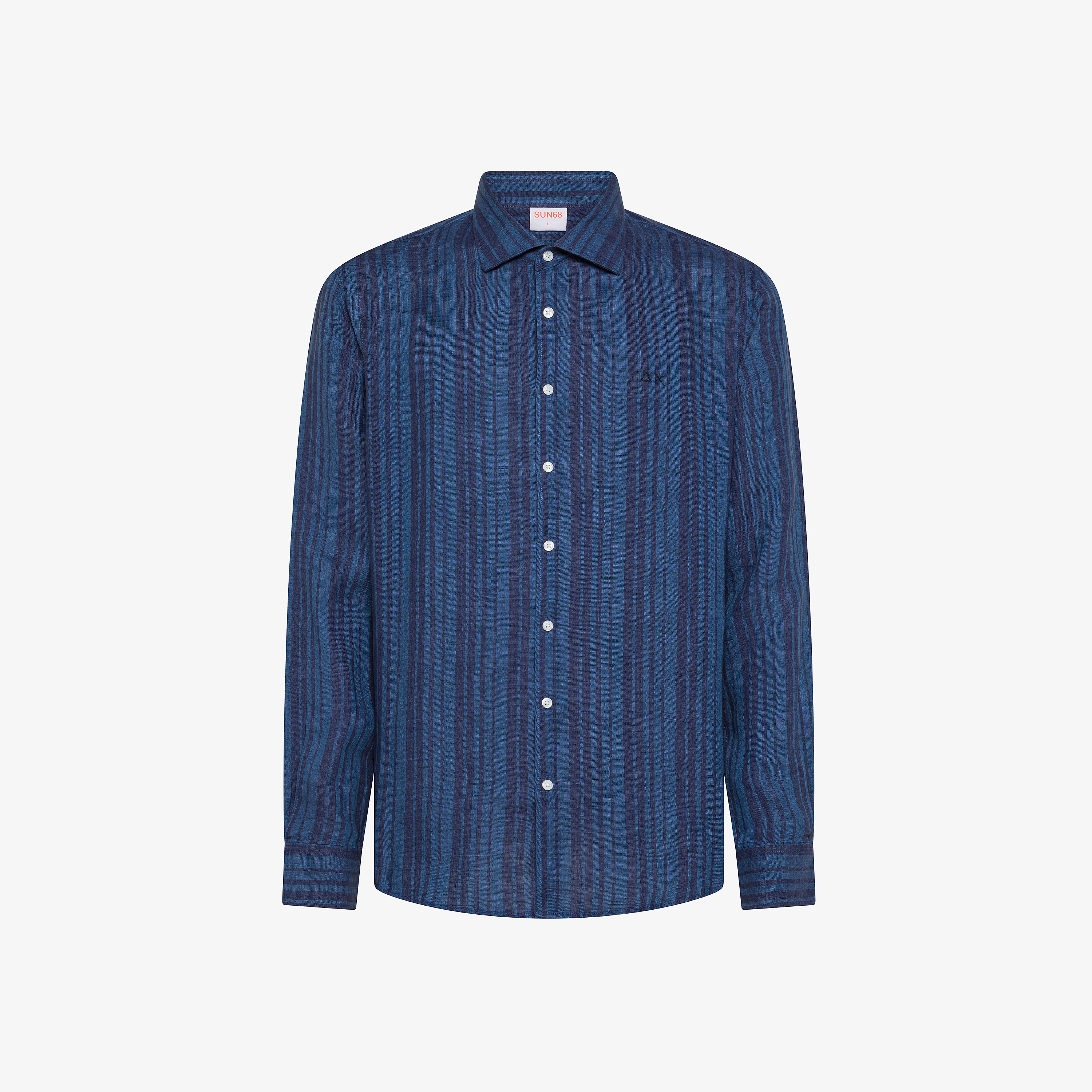 Shirt linen stripe l/s