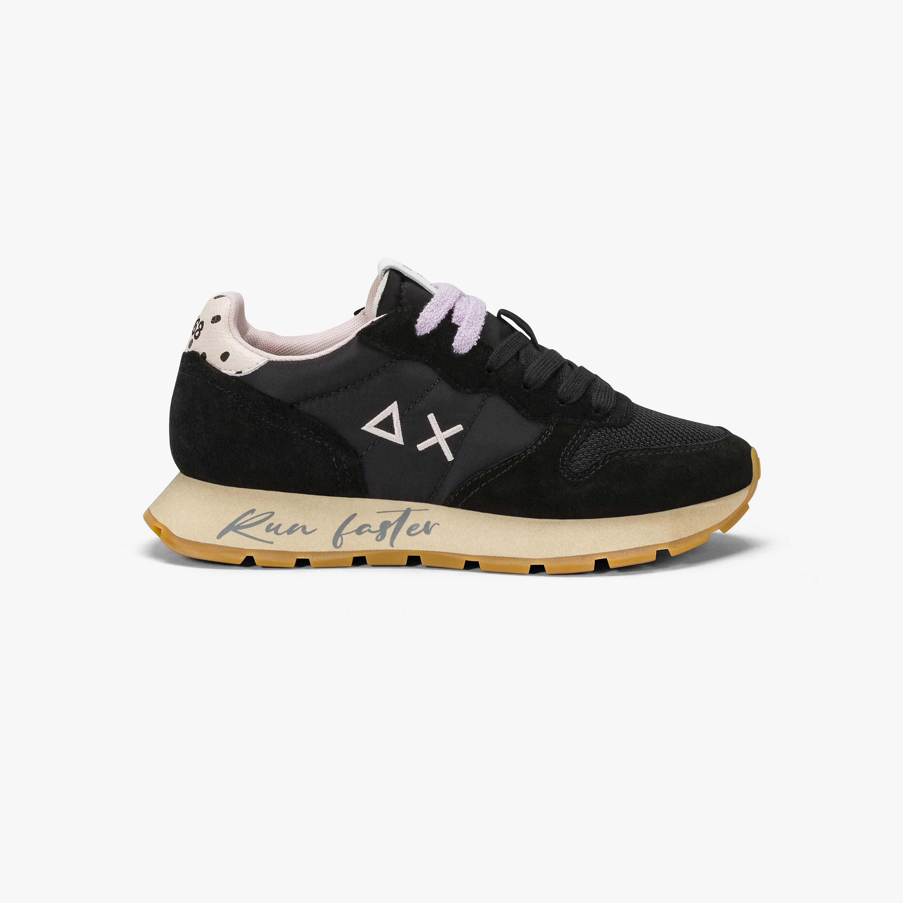 Ally Vintage black suede and nylon sneaker - Main Image