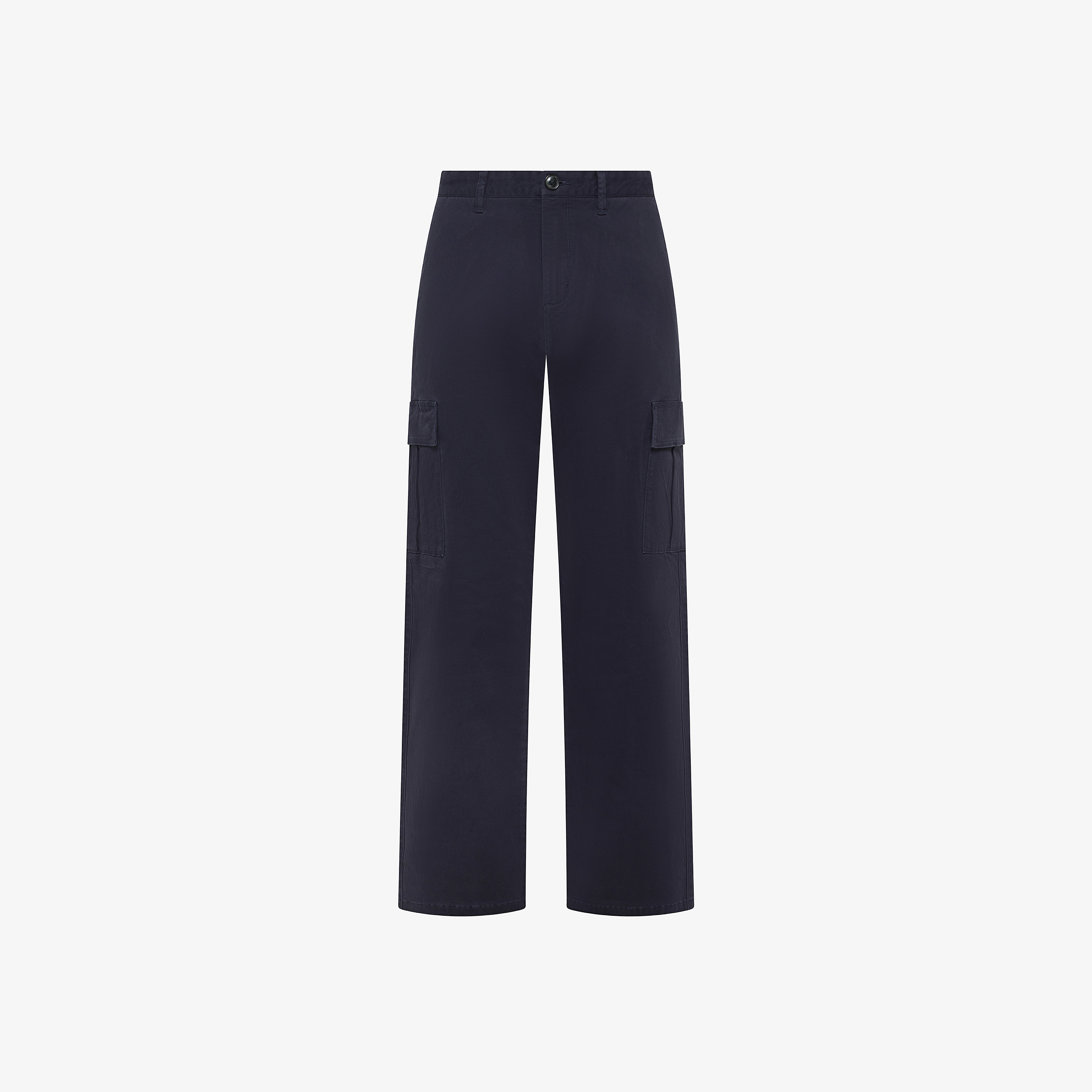Pantaloni cargo in cotone stretch navy blue