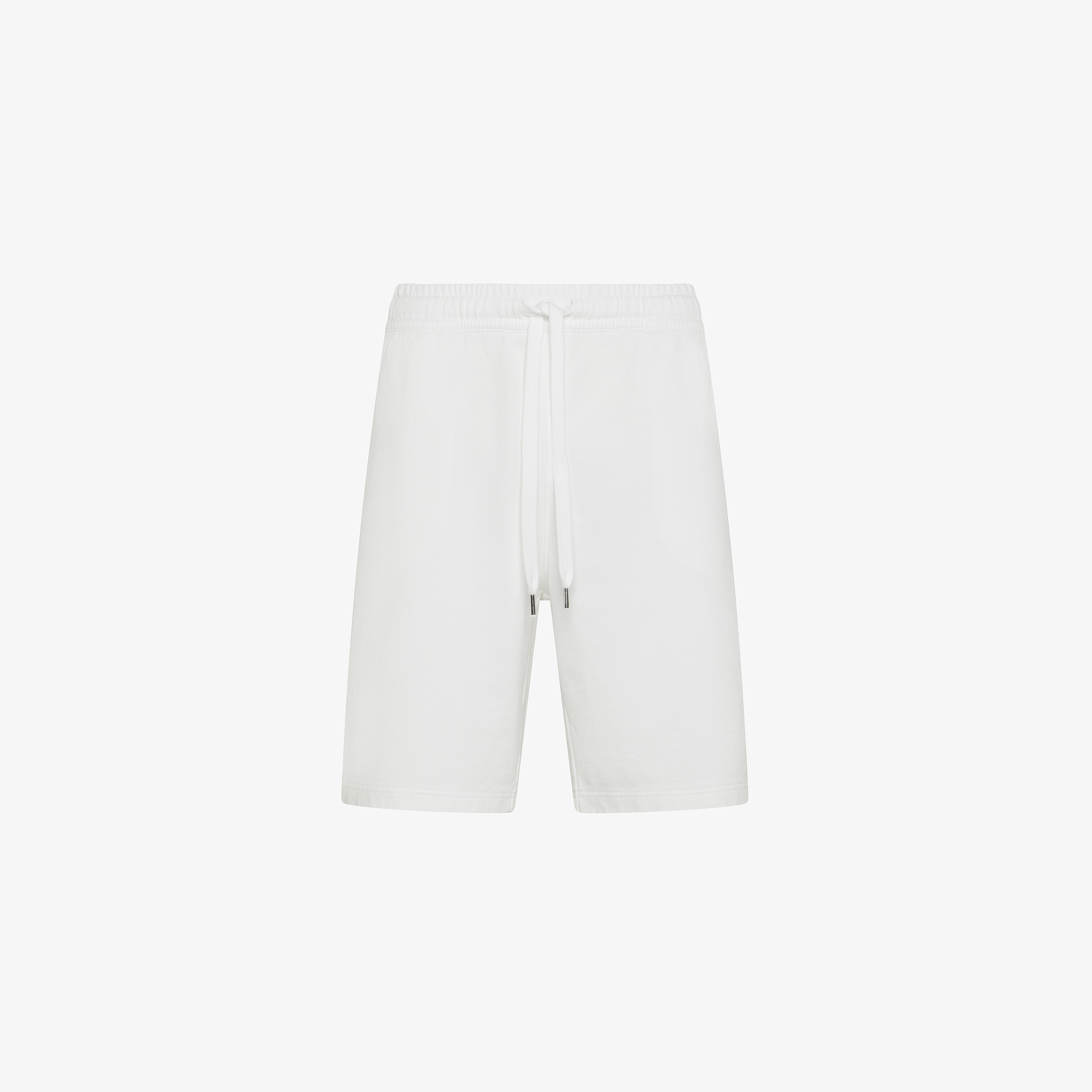 Bermuda in felpa di cotone bianco panna Bermuda in felpa di cotone bianco panna