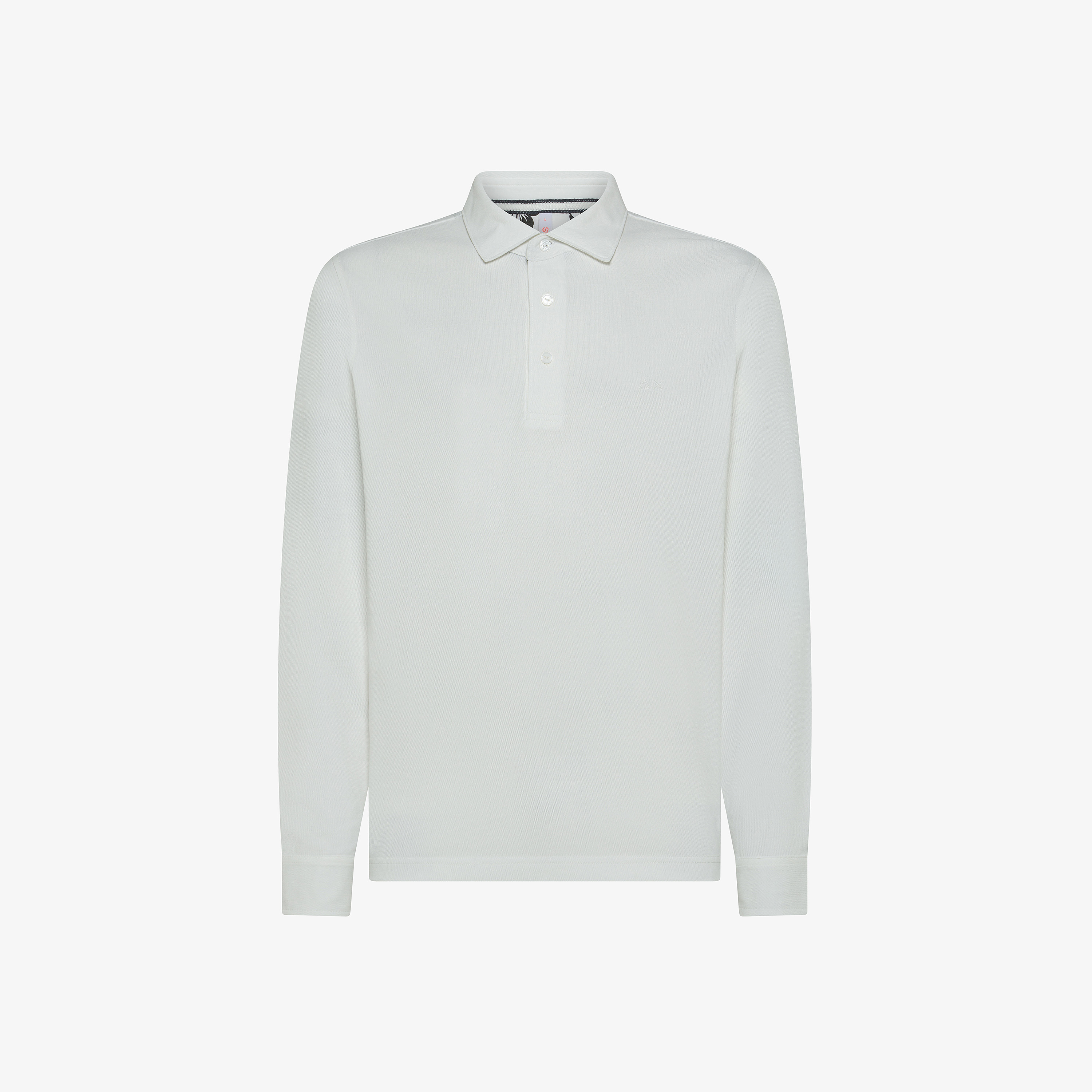 Polo bianco panna a maniche lunghe