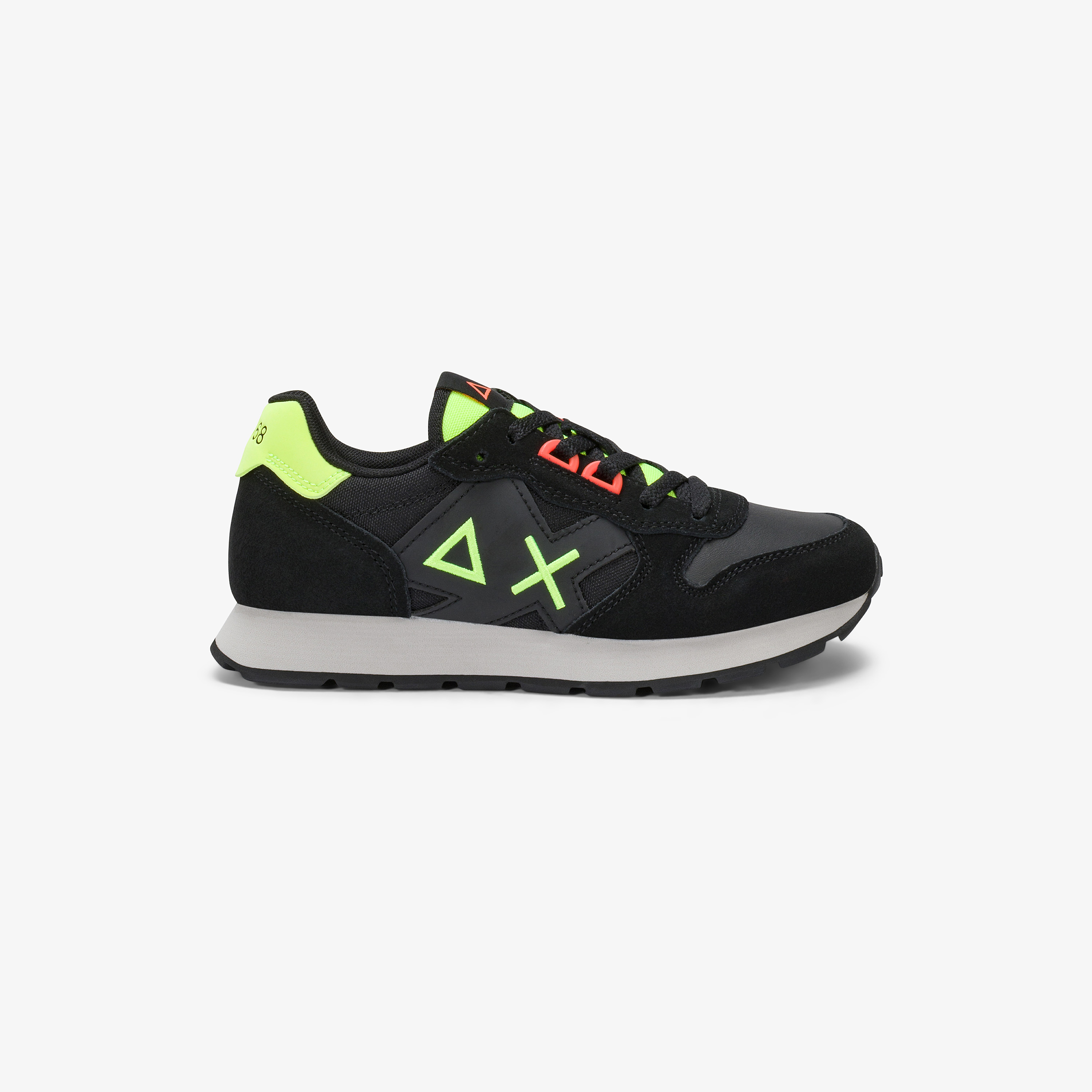 Sneaker Teen Boy's Jaki 2.0 Fluo in suede e nylon nero