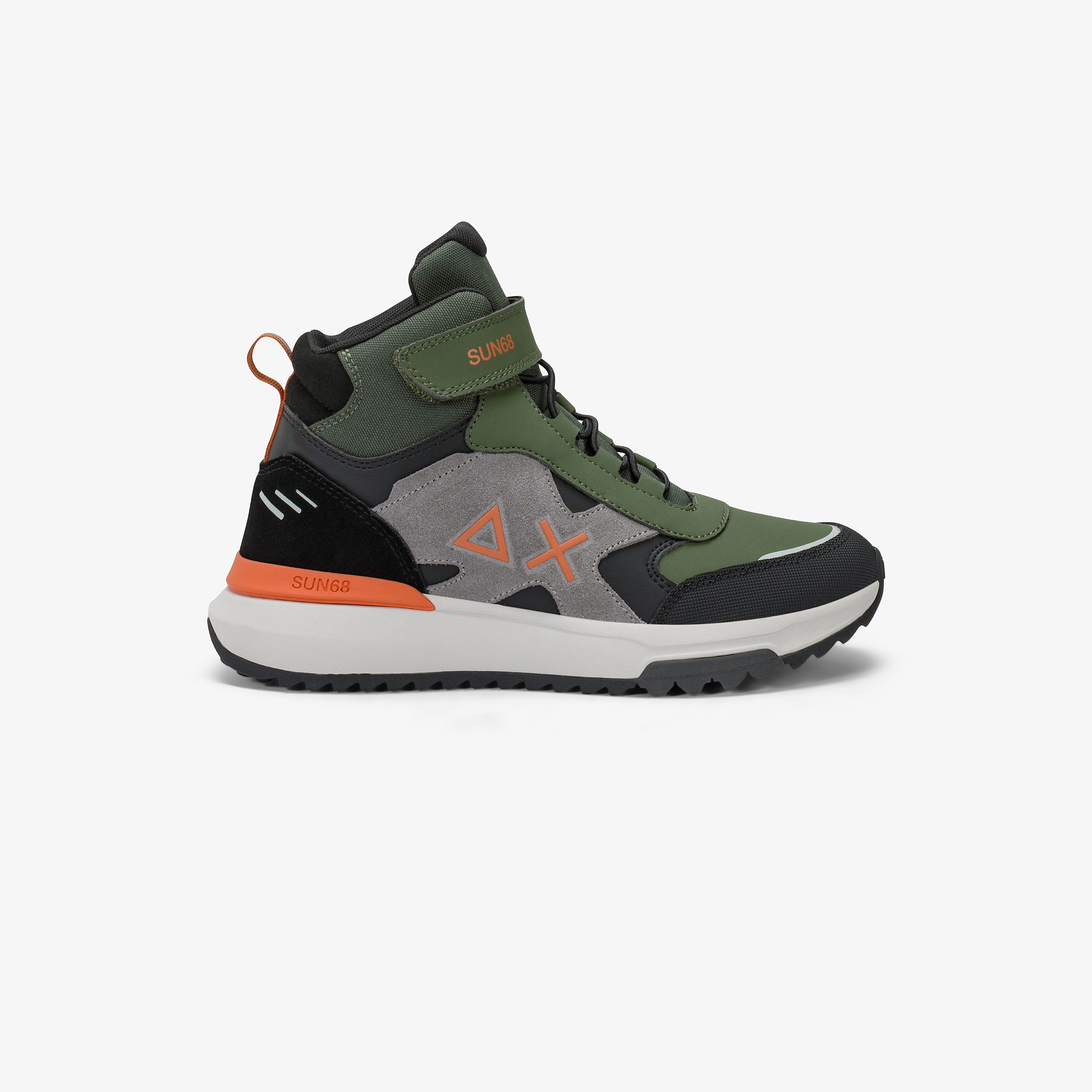 Sneaker Teen Boy's Niki 2.0 Winter in similpelle e suede militare scuro
