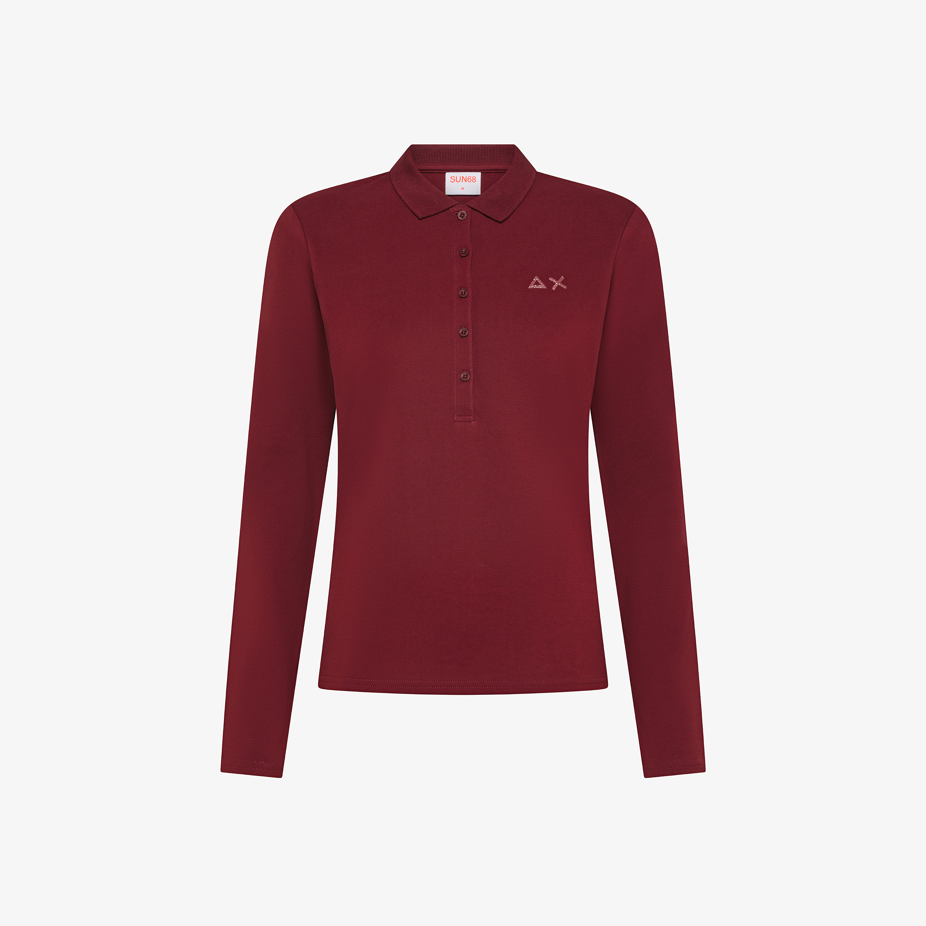 Polo slim in piquet di cotone bordeaux Polo slim in piquet di cotone bordeaux