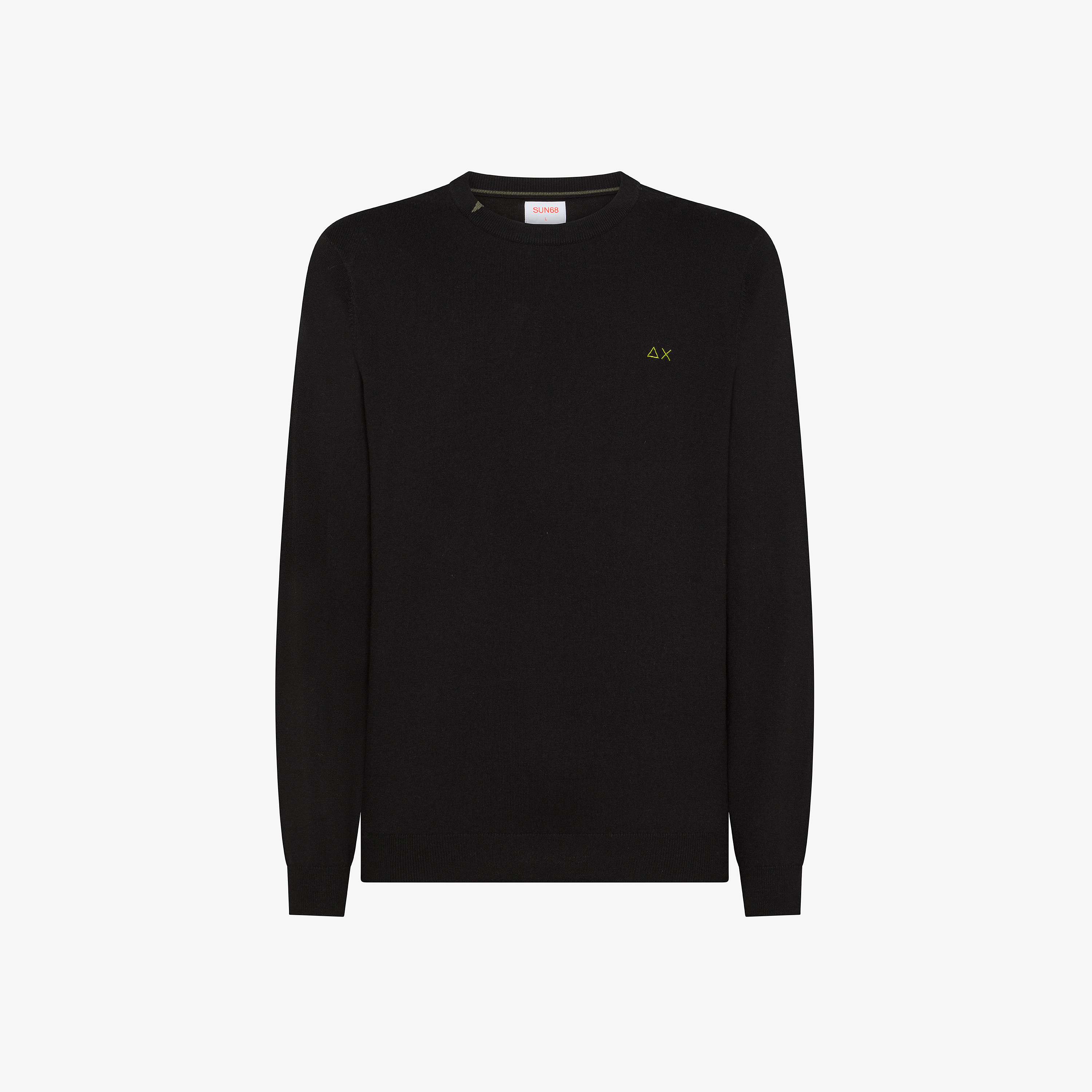 Maglia girocollo in misto lana nero