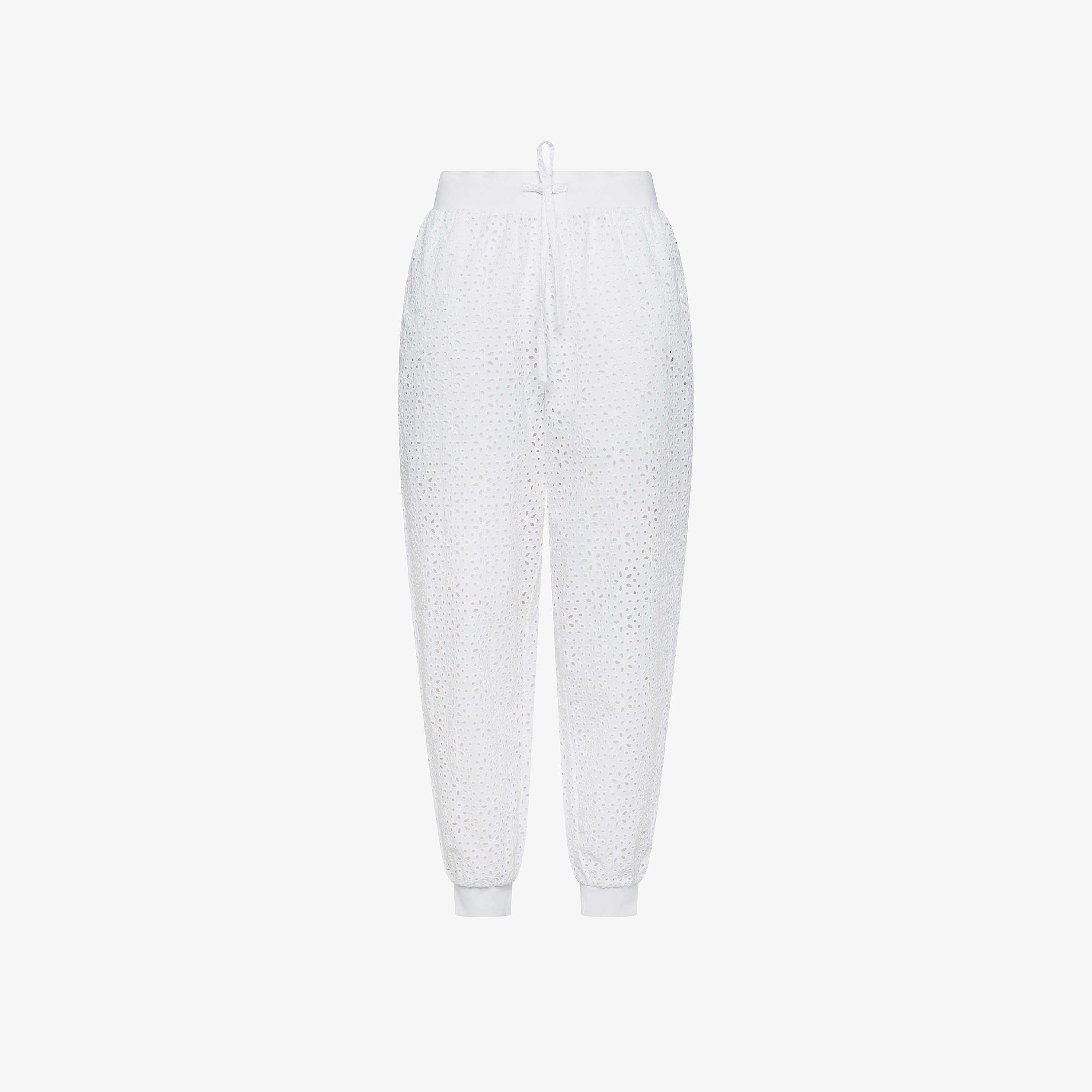 Pantaloni in cotone Sangallo bianco