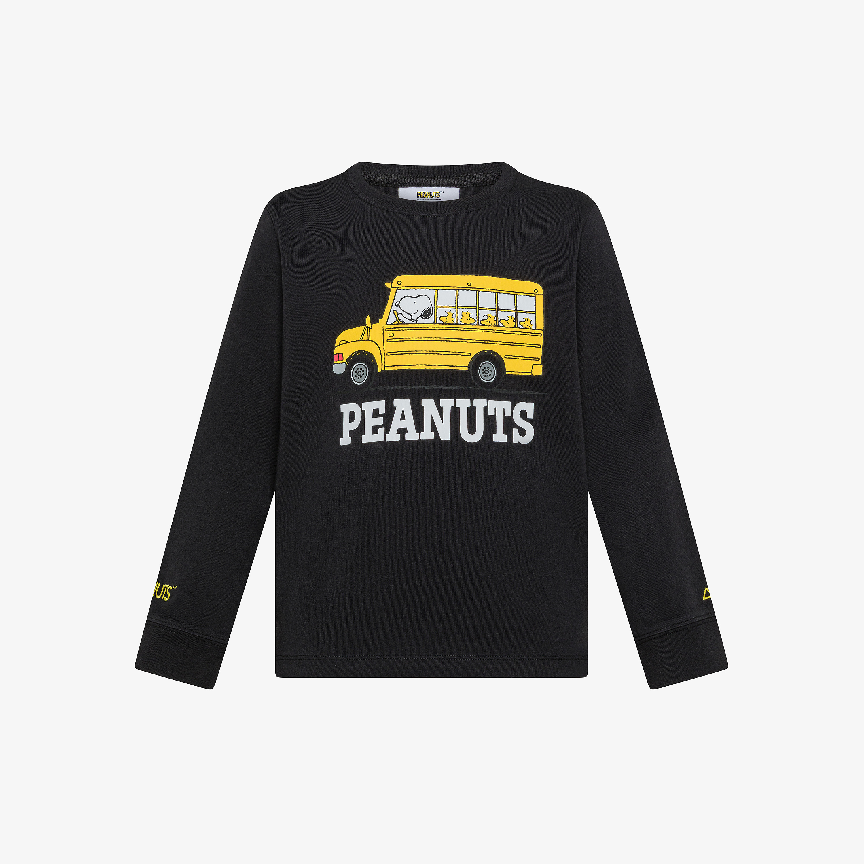 T-shirt Peanuts in cotone con stampa nero