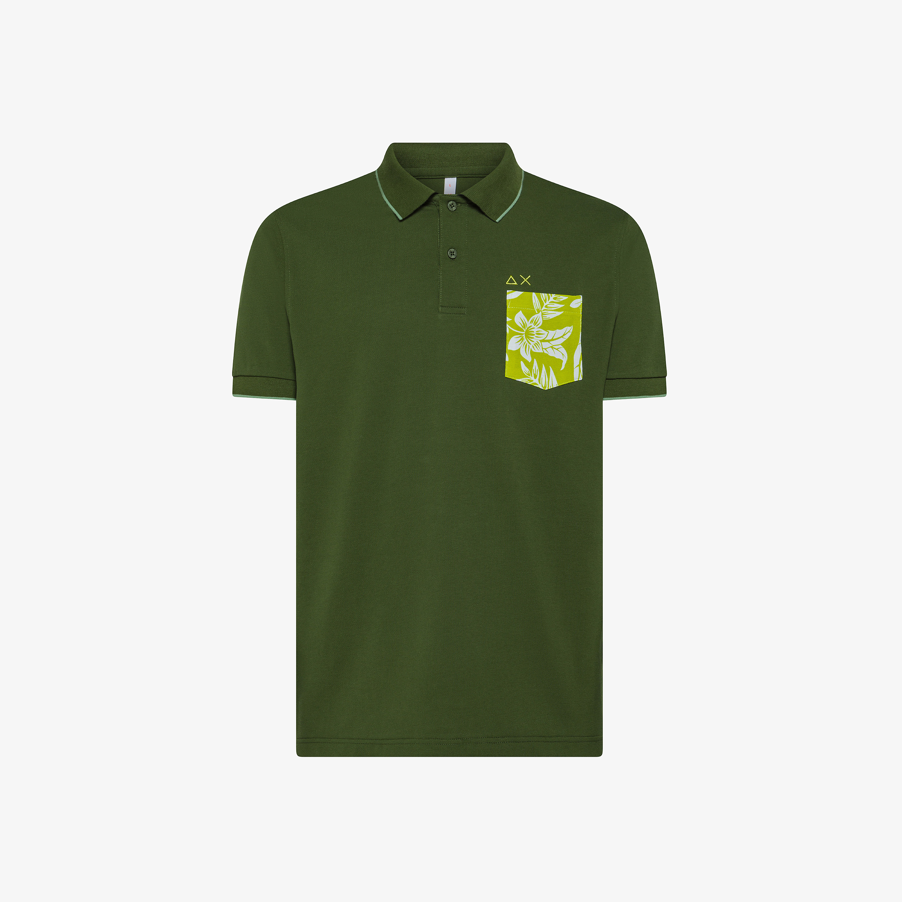 Polo verde scuro con taschino