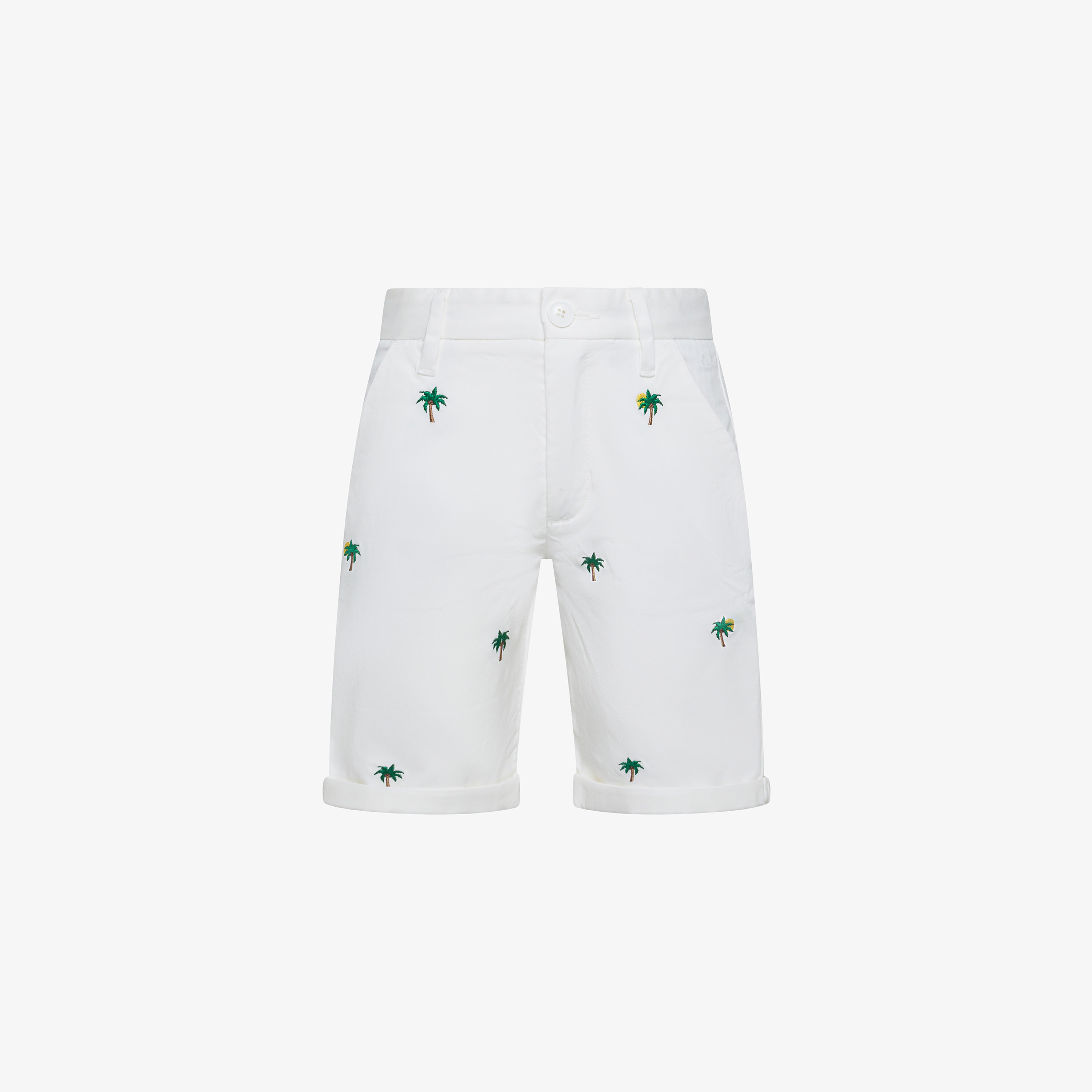 Off white chino shorts with embroidery