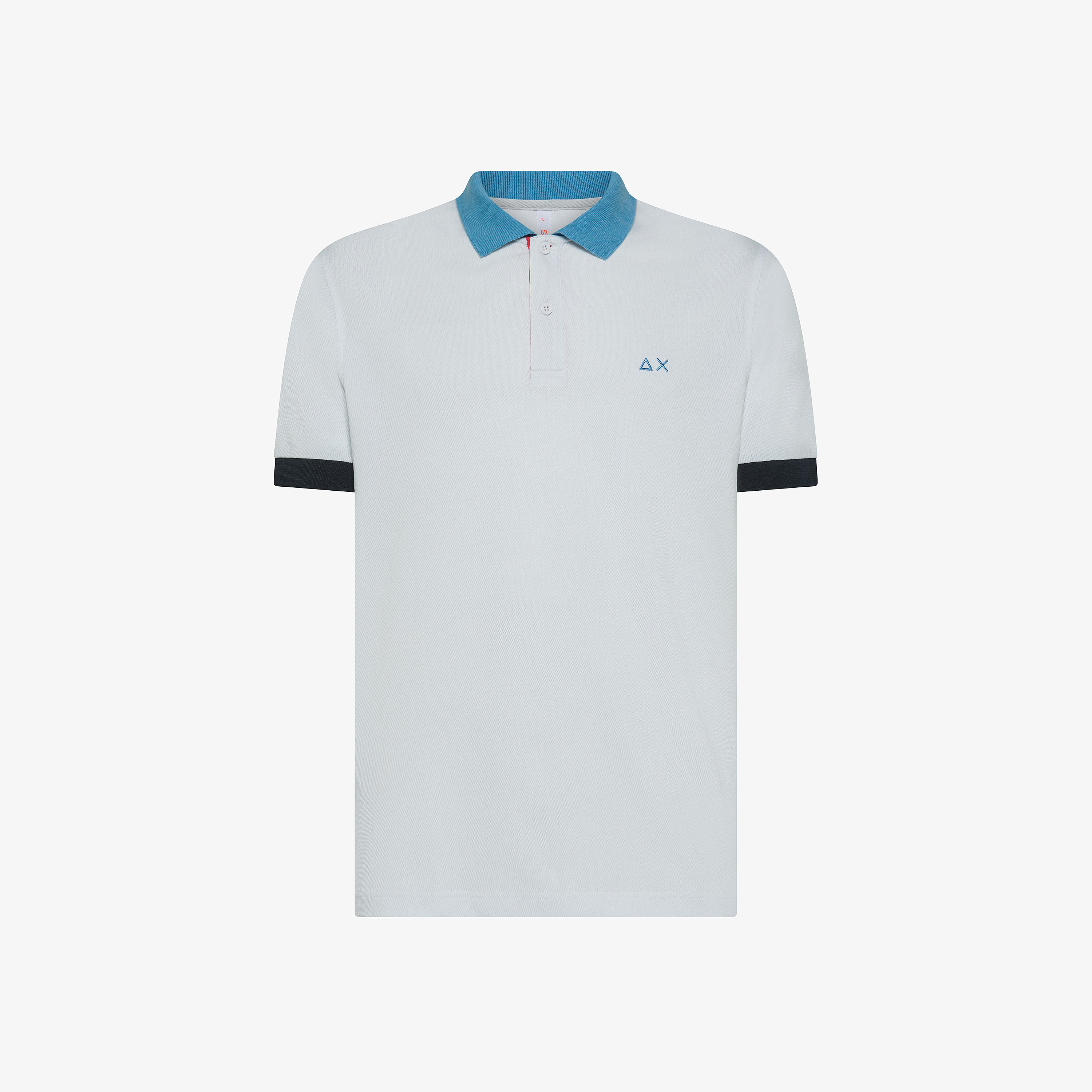 Polo in piquet di cotone bianco