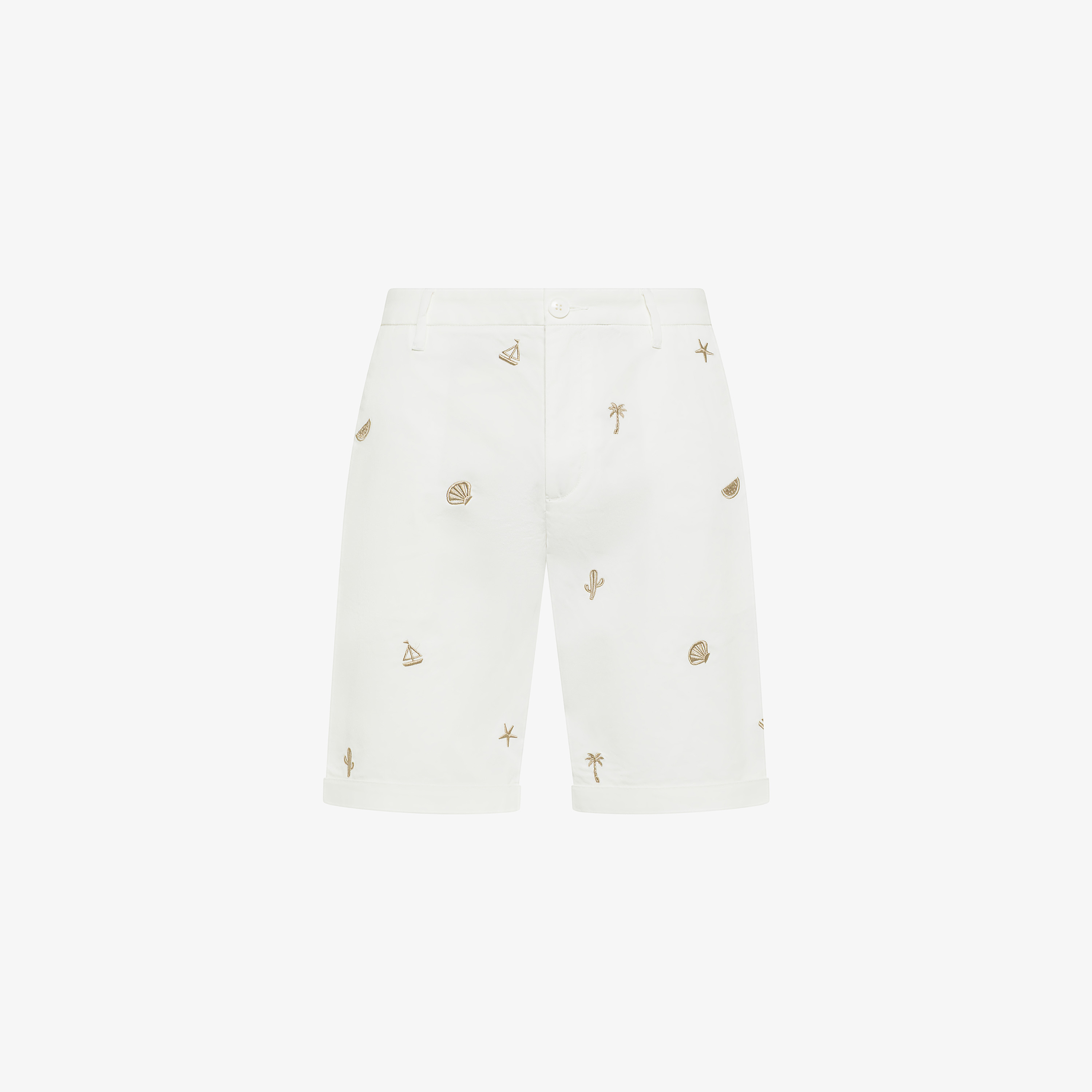 Shorts chino embroidery pattern