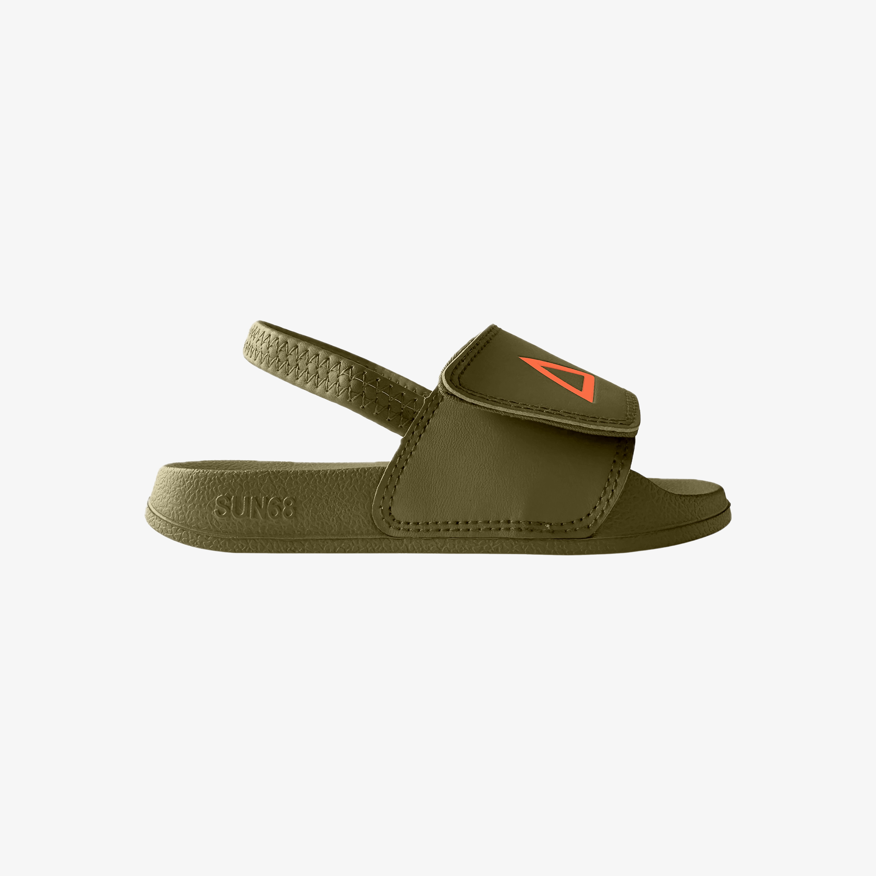 Military green PU slides