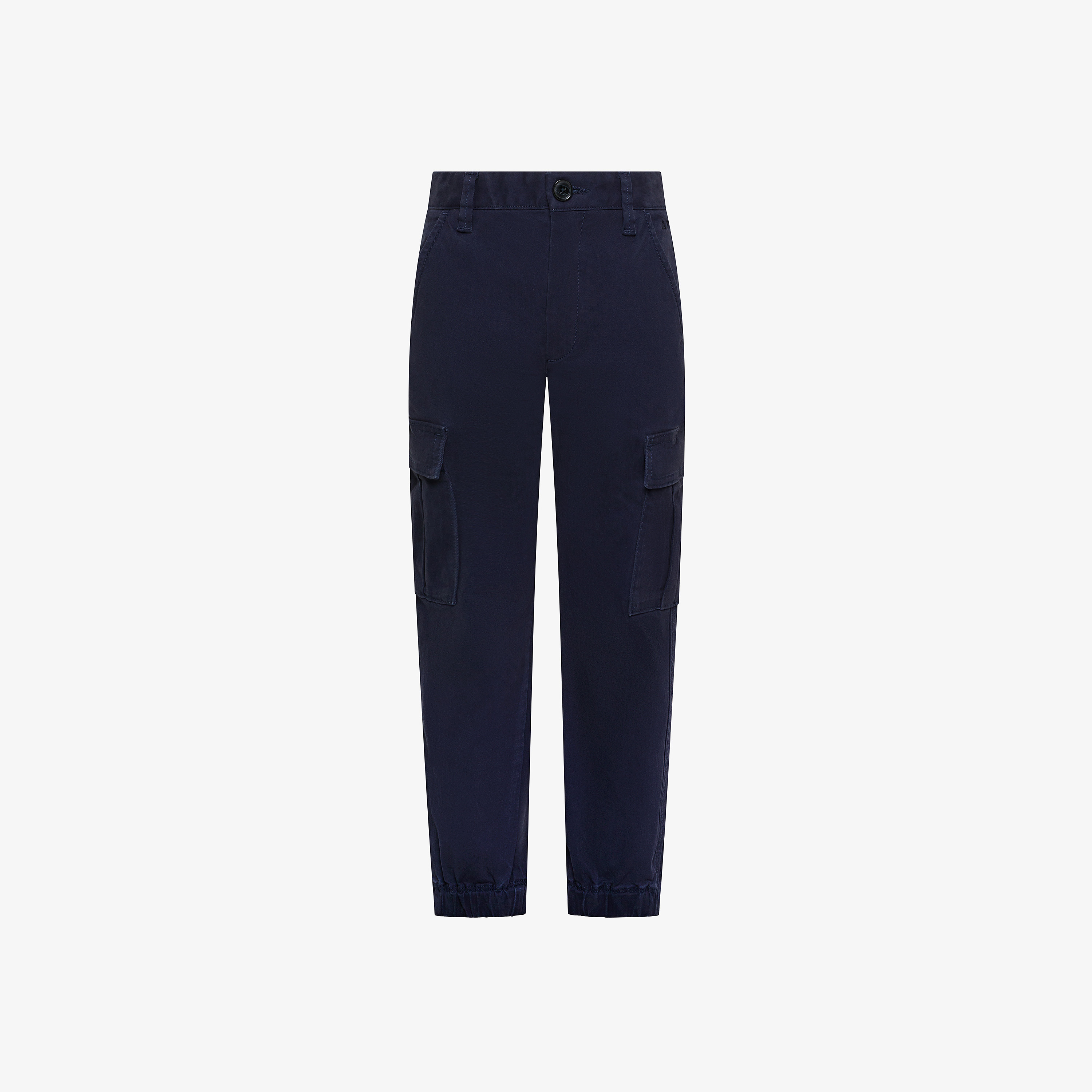 Pantaloni cargo in cotone navy blue