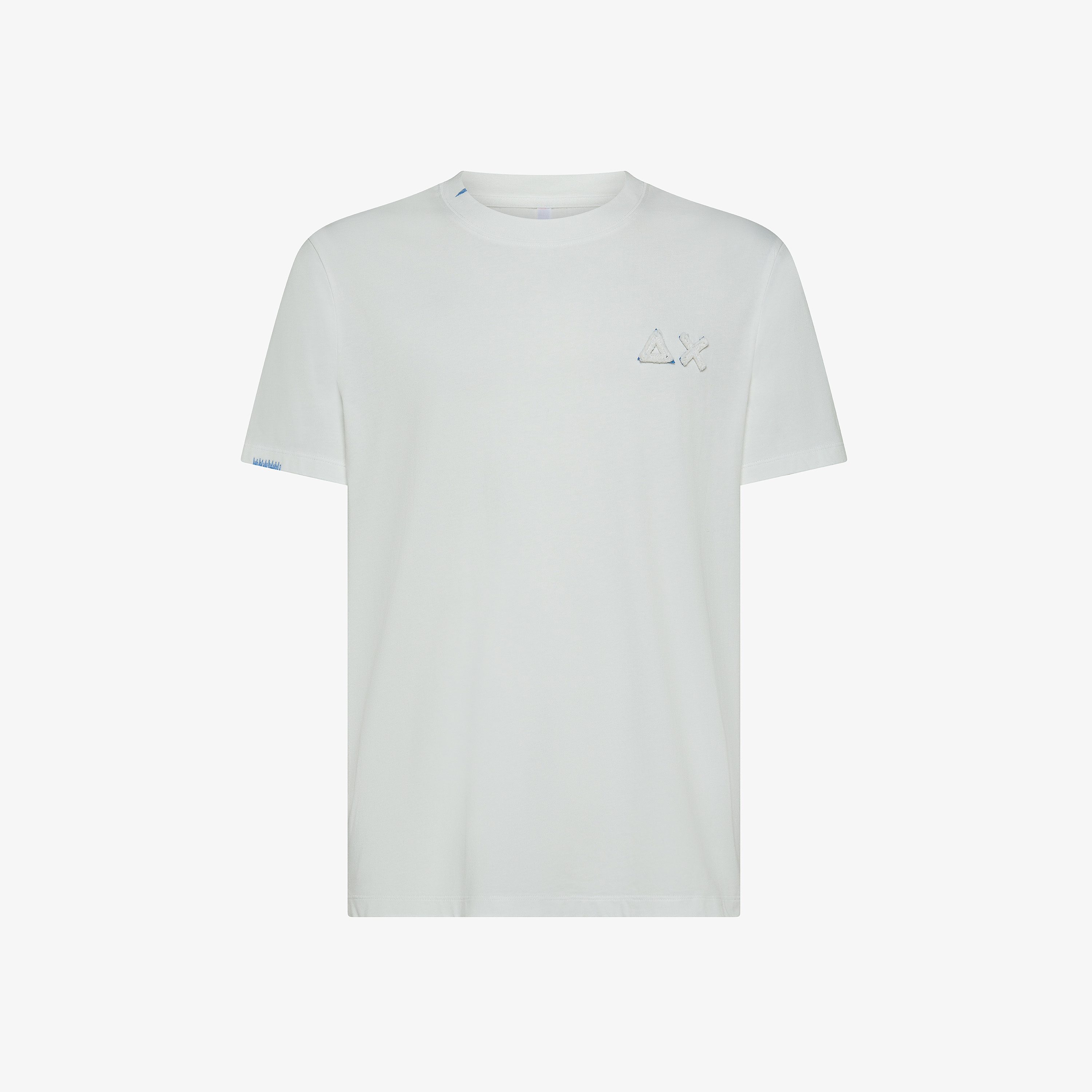 T-shirt bianco panna con lavaggio vintage