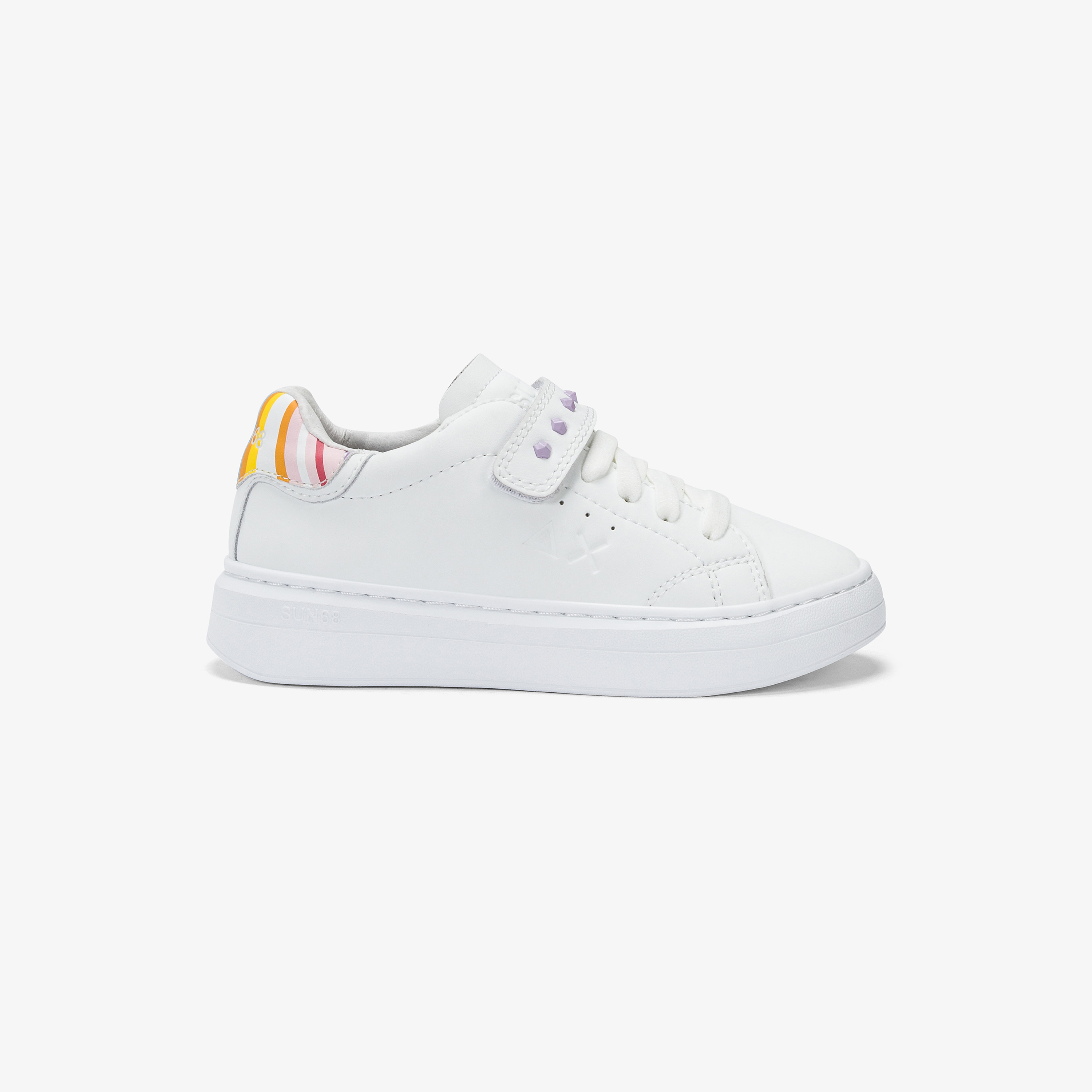 Girls' Grace white leather sneaker Girls' Grace white leather sneaker