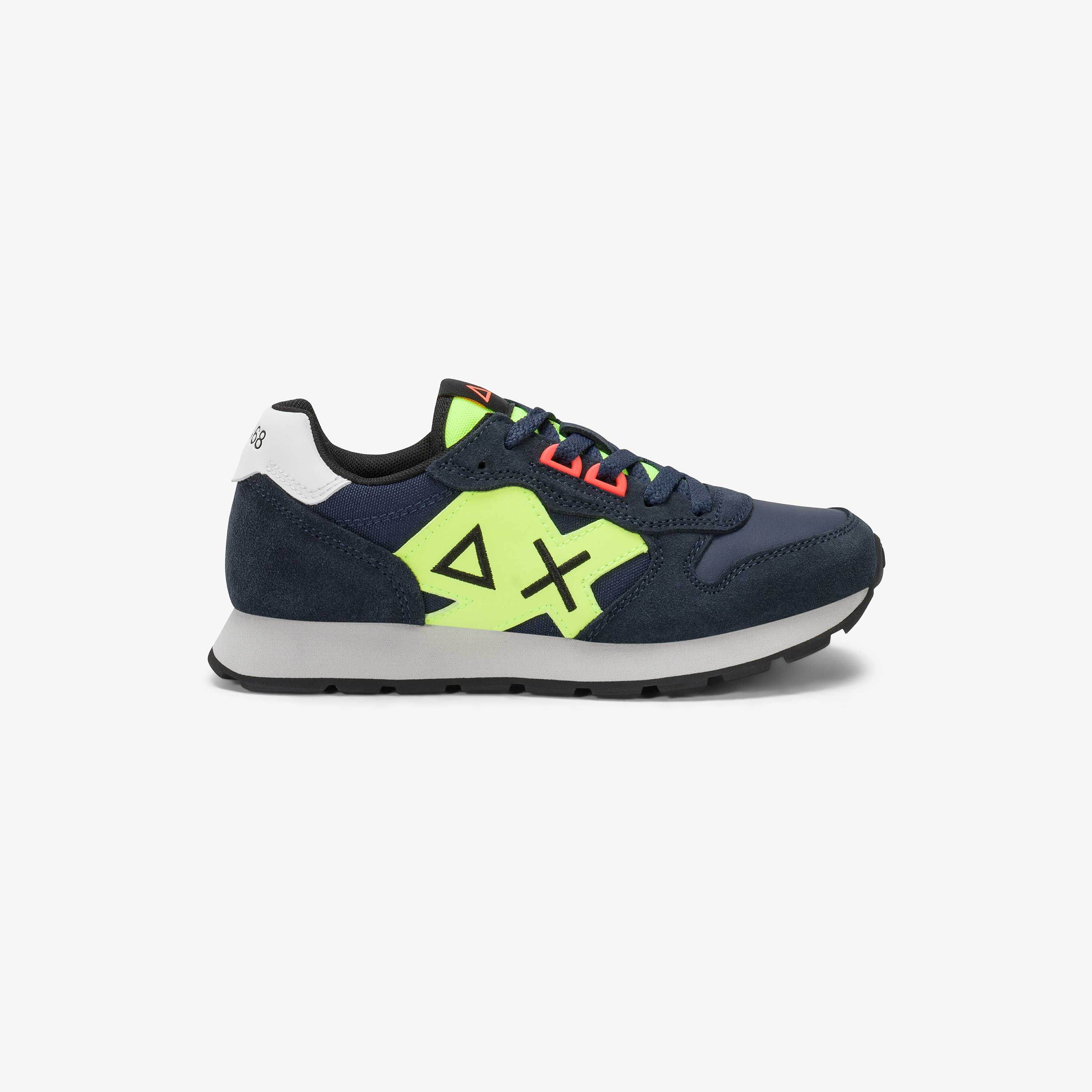 Sneaker Teen Boy's Jaki 2.0 Fluo in suede e nylon navy blue
