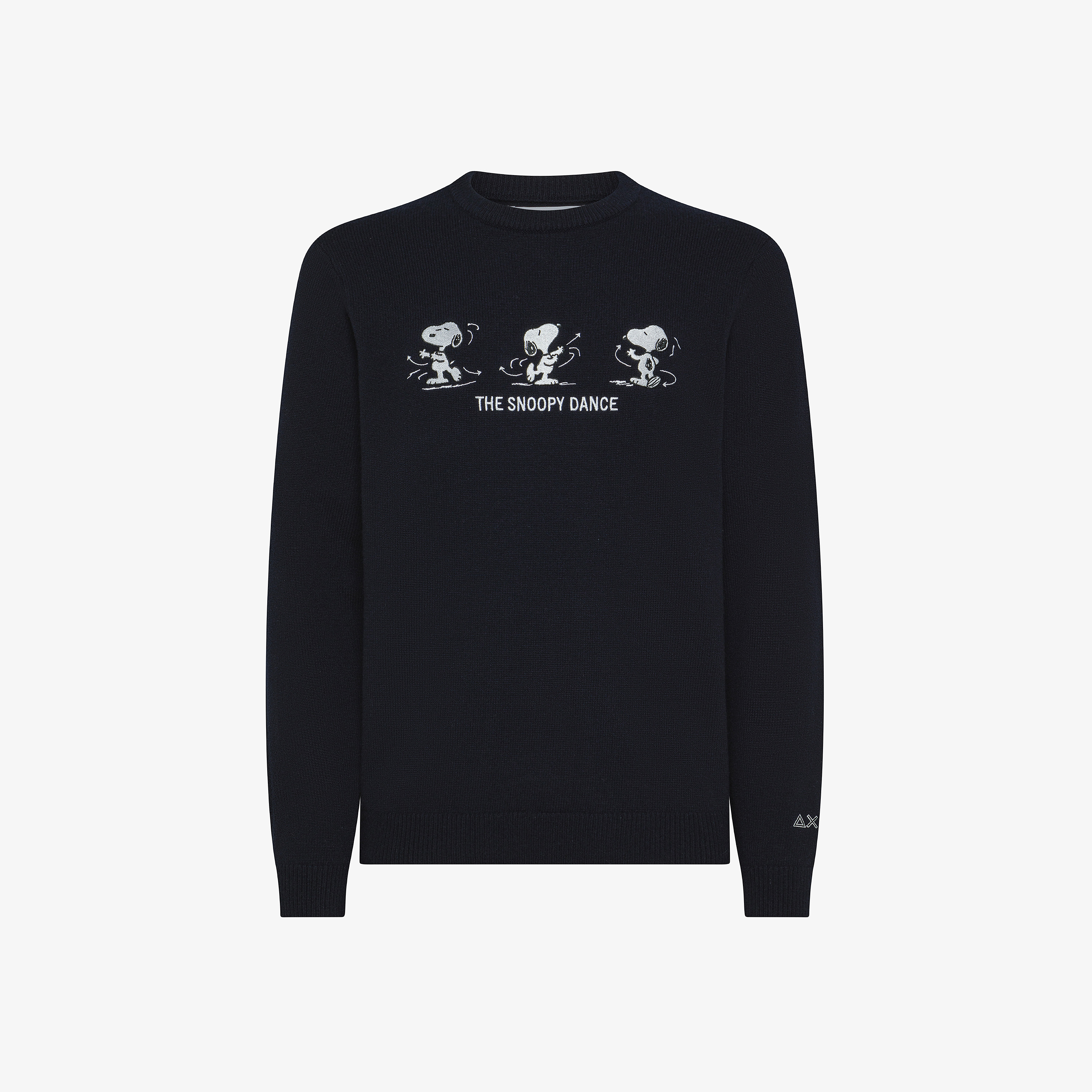 Navy blue Peanuts wool and cashmere crew-neck jumper
