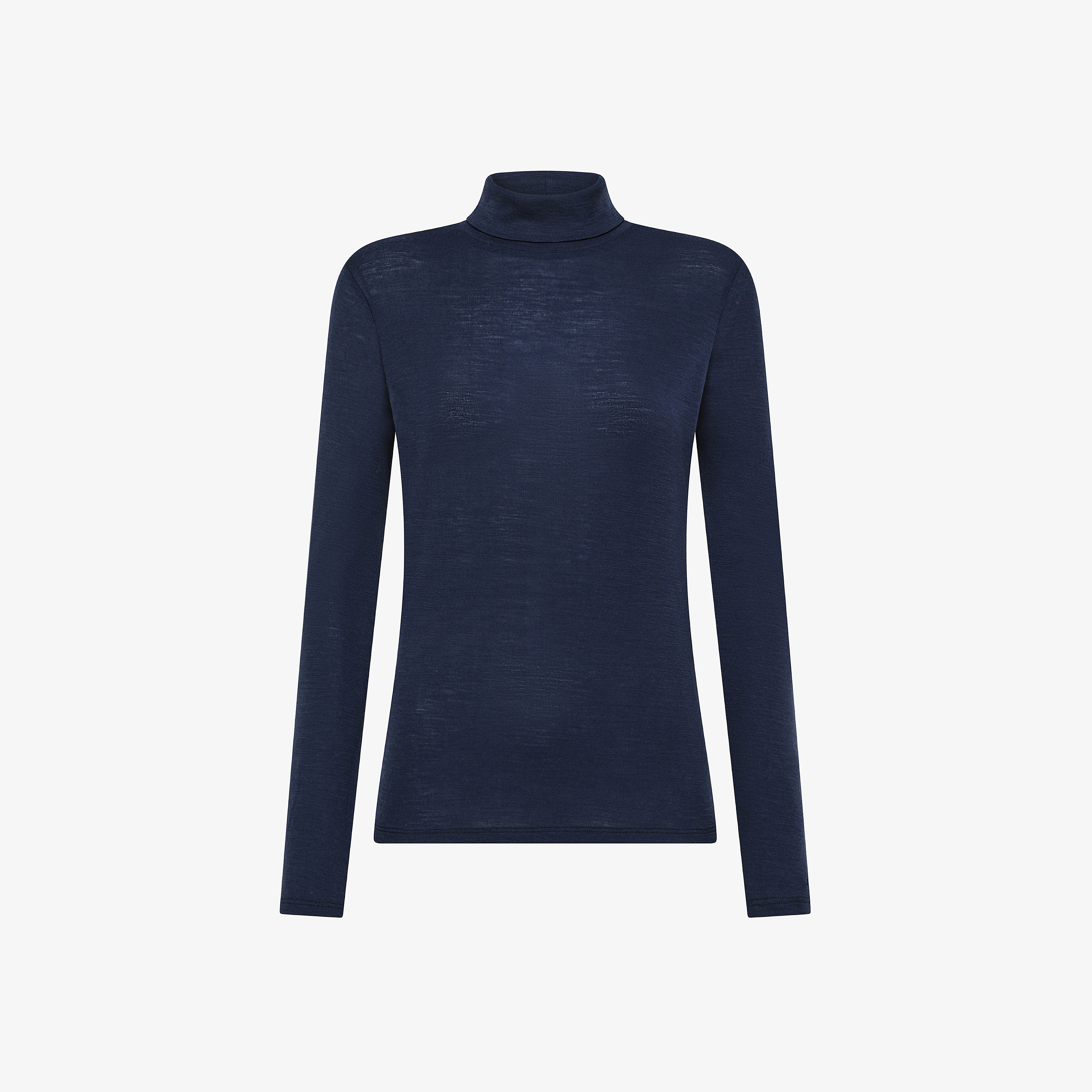 Navy blue wool turtleneck t-shirt
