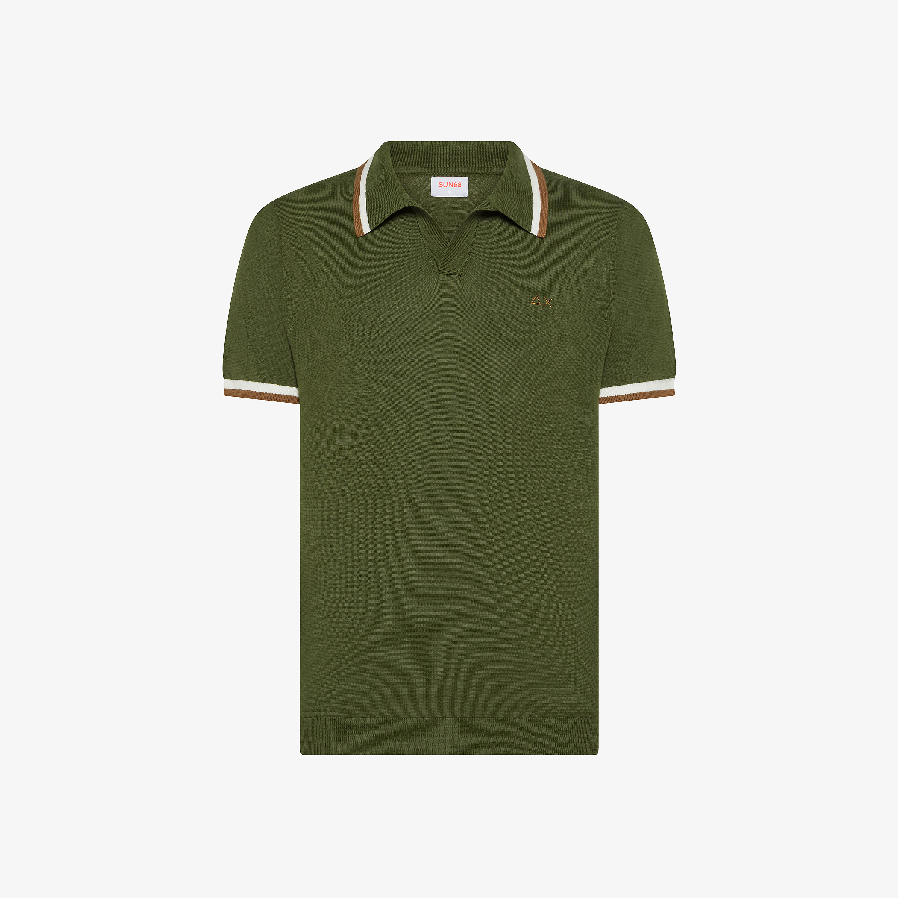 Polo sweater stripes details s/s