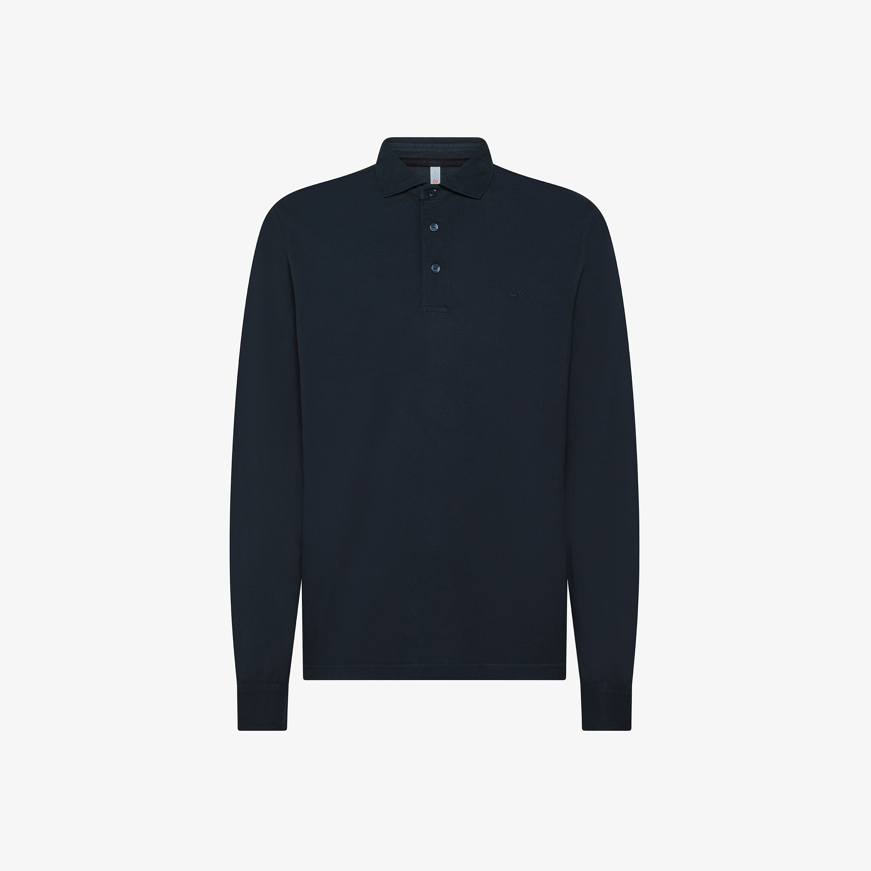 Polo blu navy a maniche lunghe